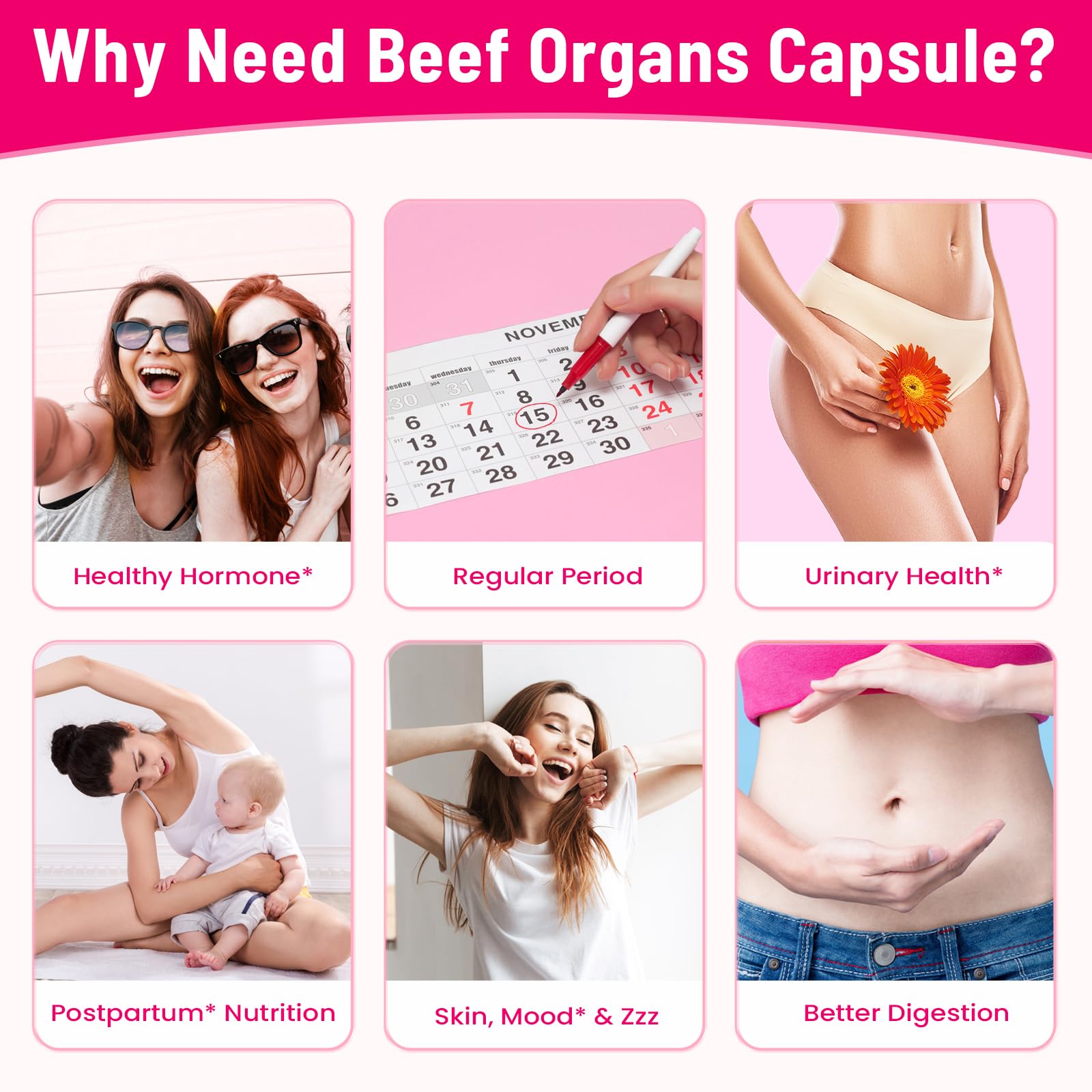 12-In-1 Beef Organ Supplement for Women - Beef Liver, Uterus, Kidney, Heart, Pancreas, 5 Vitamins & 2 Herbs, Hormone Balance, Menstruation, Energy, Immune - 100% Grass Fed, Pasture Raise - 120 Caps Nassiouy buy supplements canada