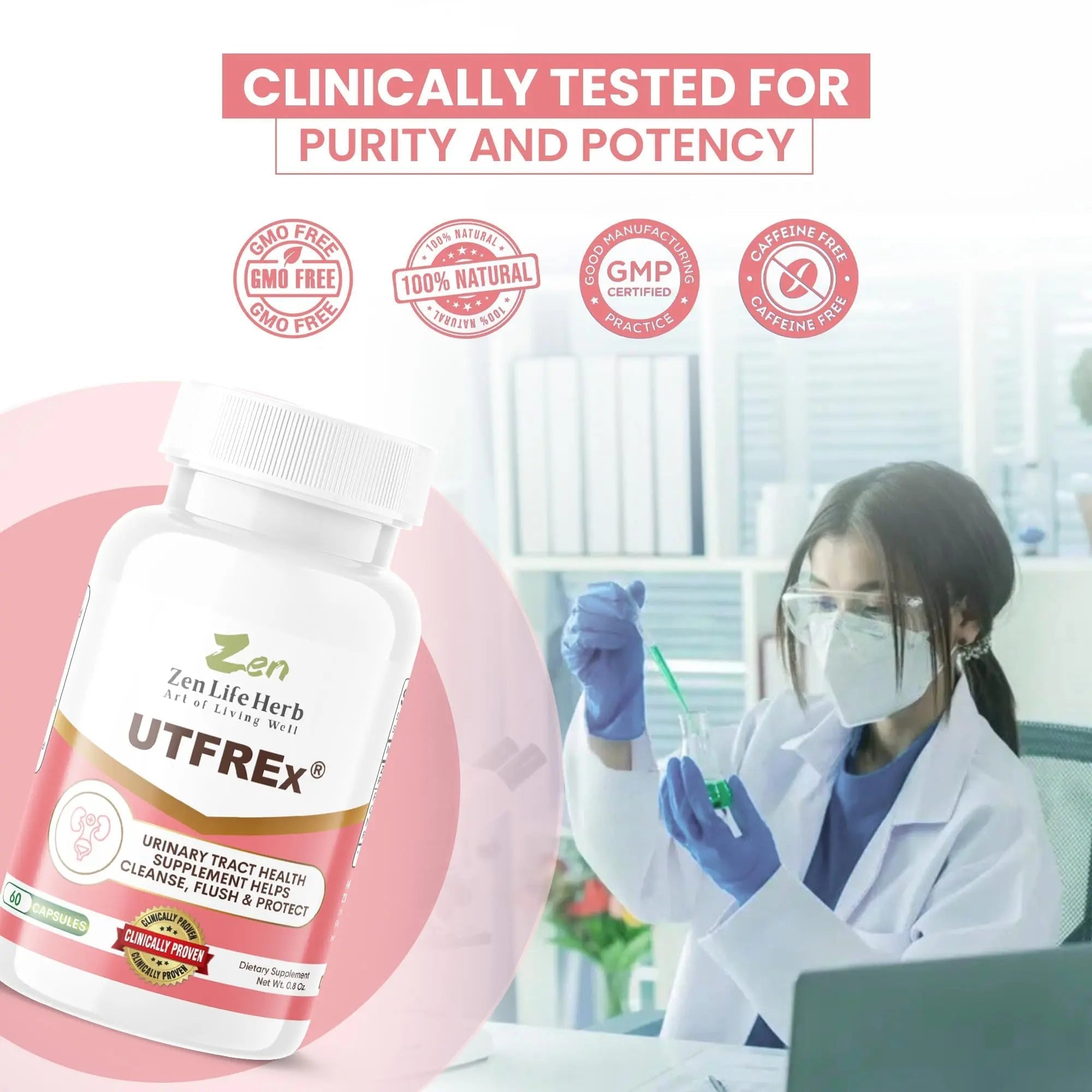 ZEN LIFE HERB UTFREx – Fast Acting - Promotes Urinary Tract Health Supports Healthy Immune and Urinary System, No Vitamins, Minerals, Prebiotics, Sugar, Plant-Based Supplement (60 Capsules) ZEN LIFE HERB buy supplements canada