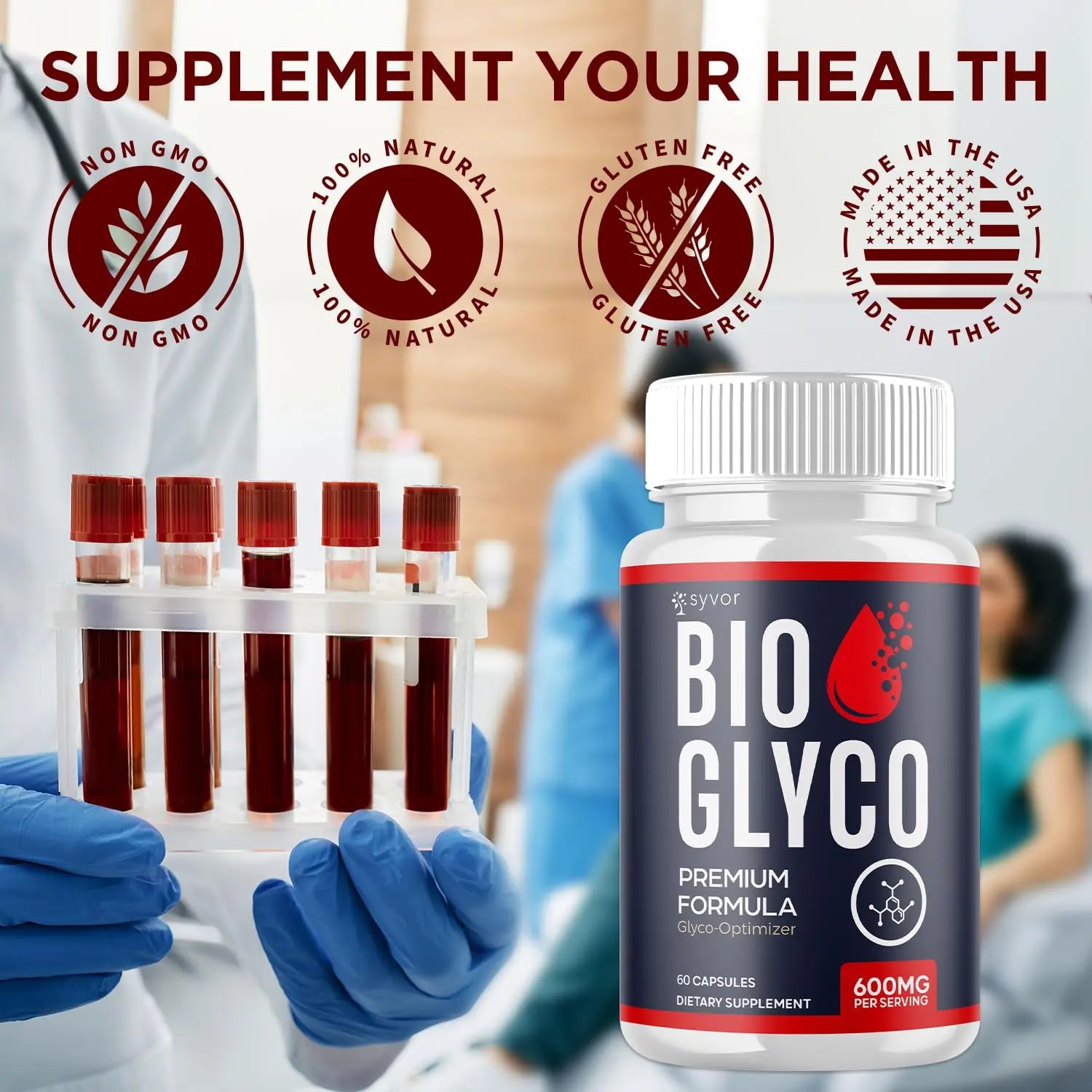(2 Pack) Bio Glyco Capsules, Official BioGlyco Blood Health Support Pills with All Natural Ingredients, Advanced Blood Optimizer with Maximum Strength Premium Vitamins for Women & Men (120 Capsules) Syvor buy supplements canada