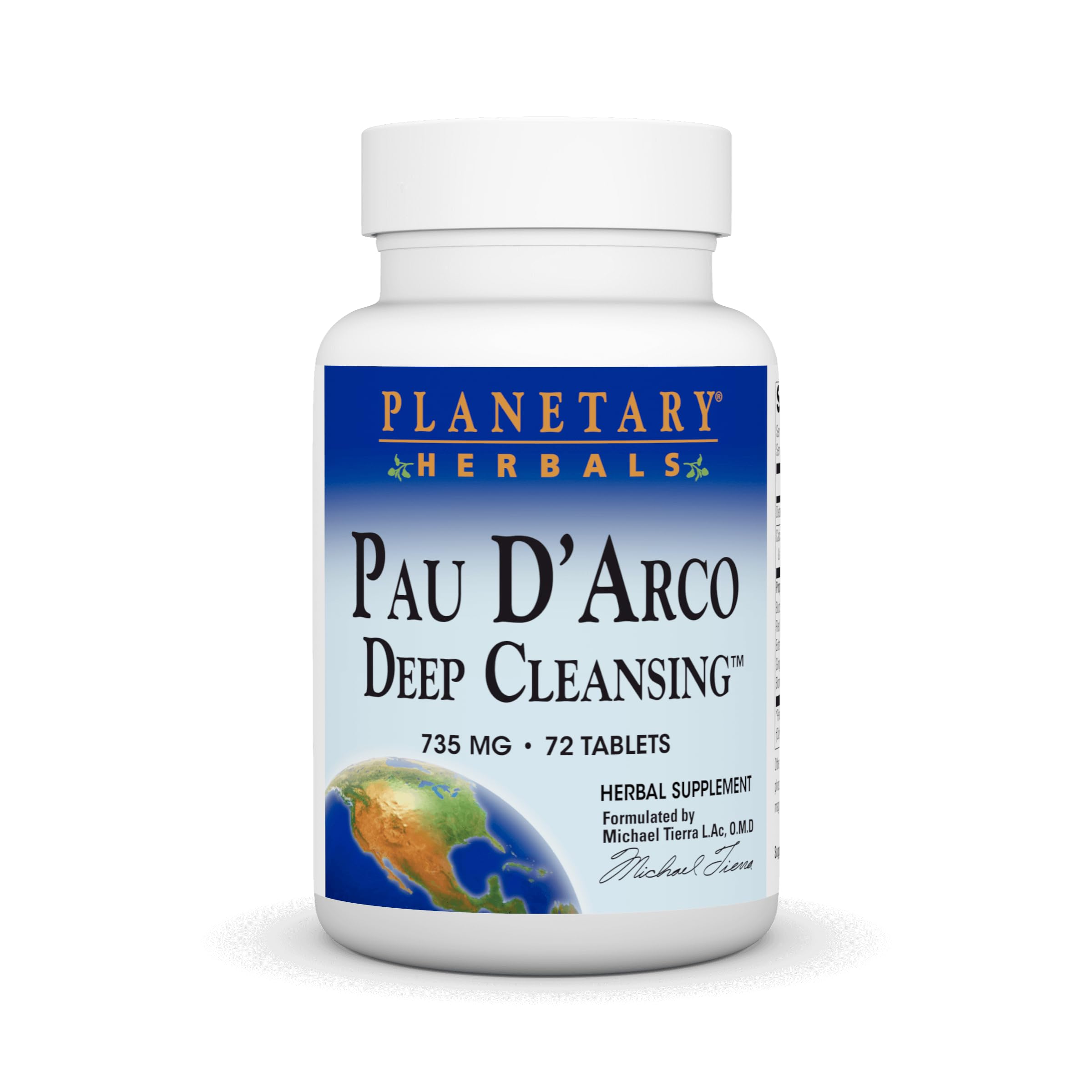 Planetary Herbals PAU D'Arco Deep Cleansing, Herbal Supplement, 735 mg - 72 Tablets Planetary Herbals buy supplements canada