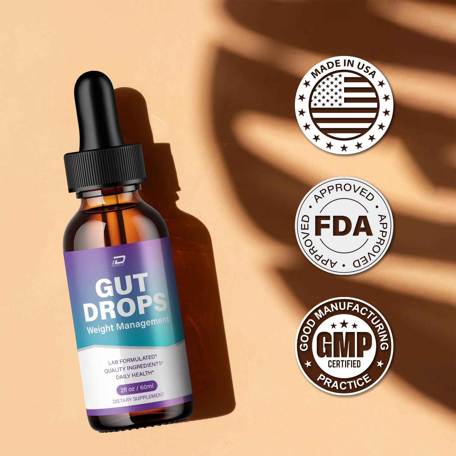 Indelo Gut Drops Healthy Formula – GutDrops All Natural Healthy Levels - Extra Strength Liquid, Reviews (3 Pack – 3 Month Supply) Indelo buy supplements canada