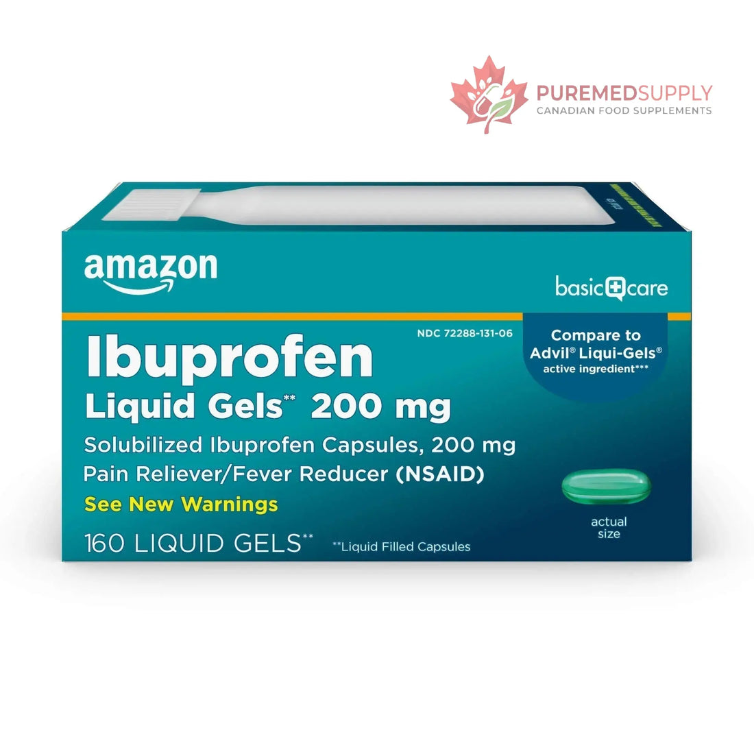 Basic Care Ibuprofen Liquid Gels, 160 Count Amazon Basic Care buy supplements canada