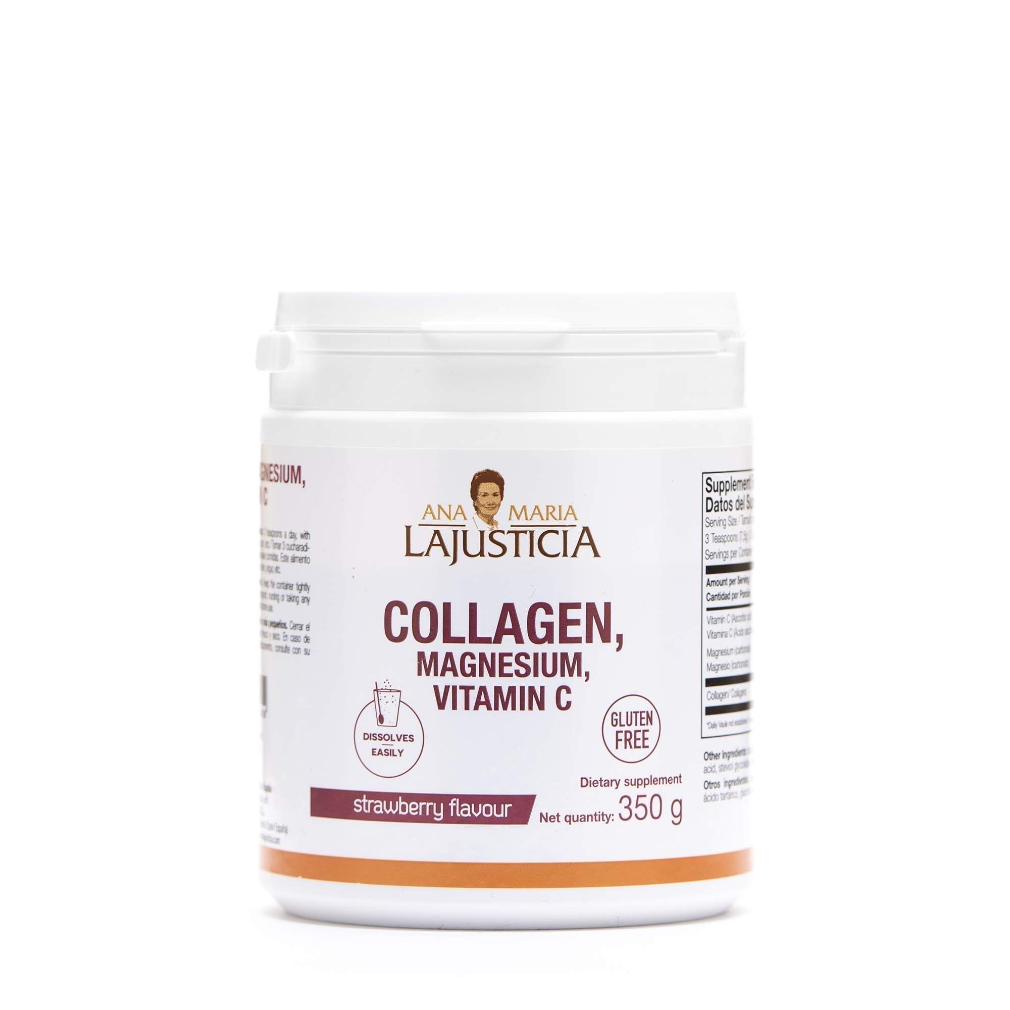 Ana Maria Lajusticia – Collagen with magnesium and vit c – 350 grams (strawberry flavour) Ana María Lajusticia buy supplements canada