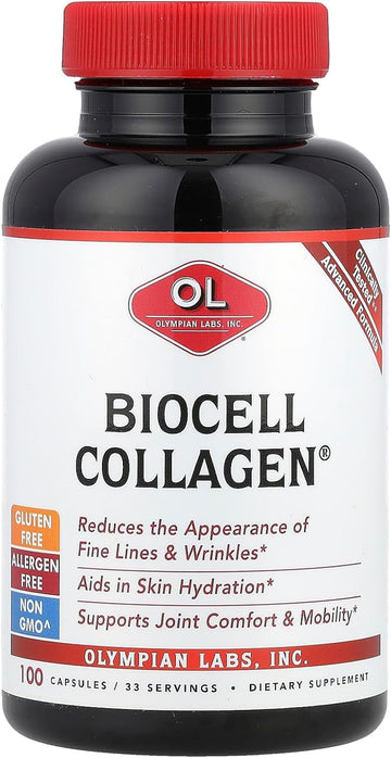 Olympian Labs Biocell Collagen II 1500mg Supplement Capsules Non-GMO, Gluten-Free, Allergan-Free - Supports Skin & Joint Health and Cartilage Producing Cells Olympian Labs buy supplements canada