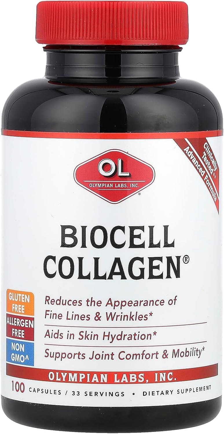 Olympian Labs Biocell Collagen II 1500mg Supplement Capsules Non-GMO, Gluten-Free, Allergan-Free - Supports Skin & Joint Health and Cartilage Producing Cells Olympian Labs buy supplements canada
