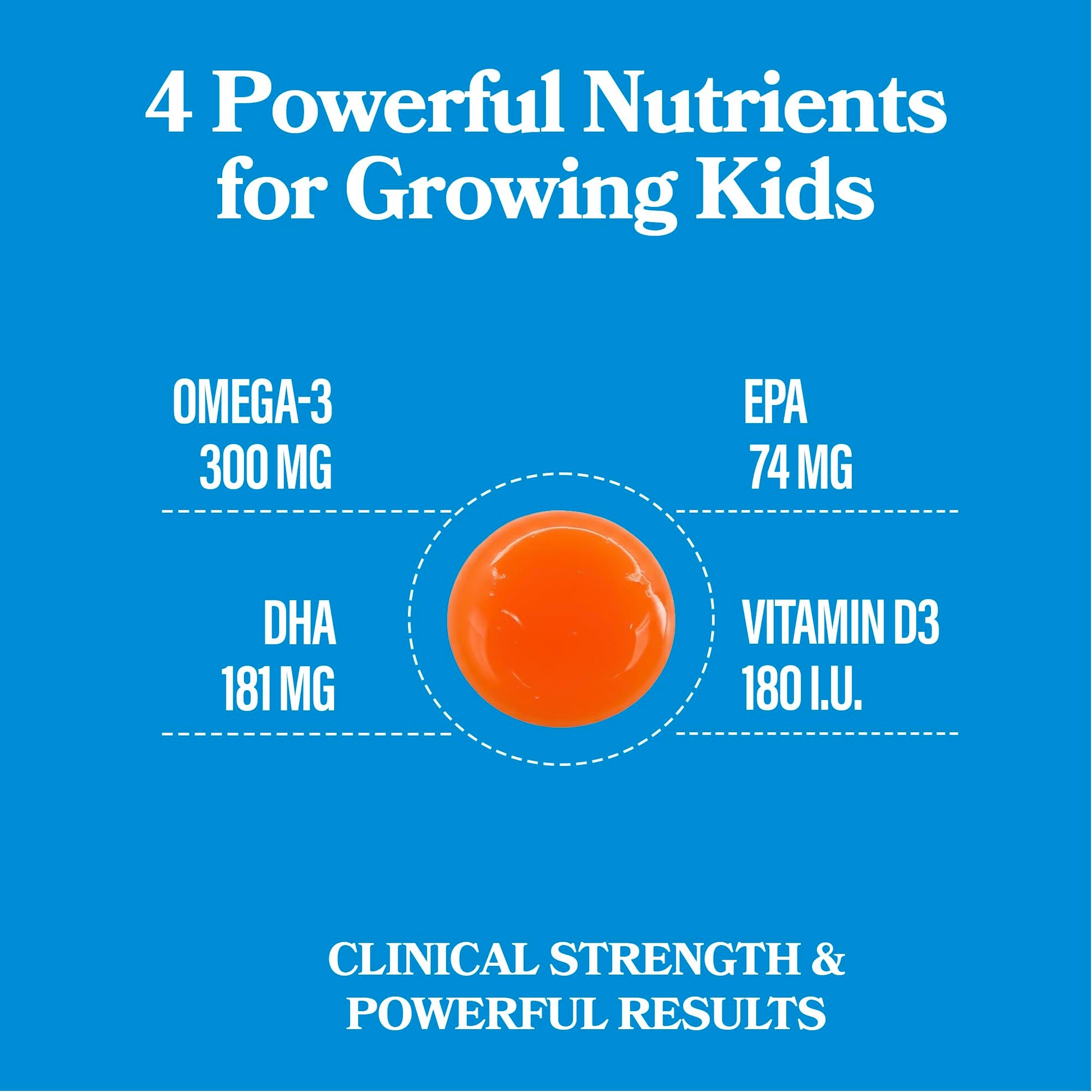 DAIKEN High Concentration Kids Fish Oil Omega-3 Gummies, No Sugar Added, Individually Wrapped, 300 mg Omega-3 (DHA & EPA) with Vitamin D3 for Kid, 30 Count, Tropical Fruit Flavor, Norwegian Sourced DAIKEN buy supplements canada