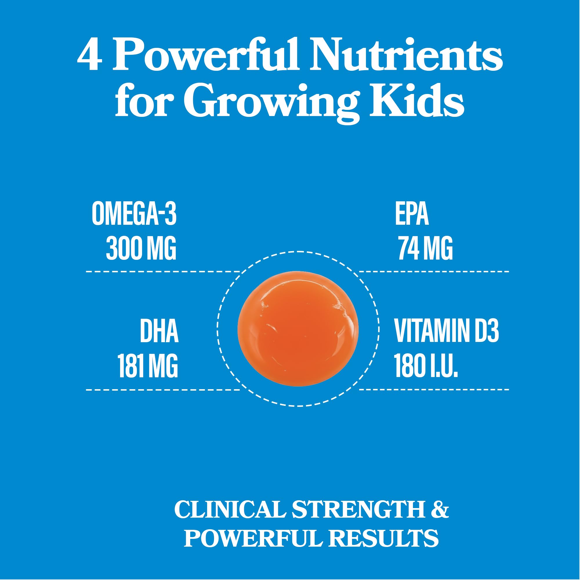 DAIKEN High Concentration Kids Fish Oil Omega-3 Gummies, No Sugar Added, Individually Wrapped, 300 mg Omega-3 (DHA & EPA) with Vitamin D3 for Kid, 30 Count, Tropical Fruit Flavor, Norwegian Sourced DAIKEN buy supplements canada