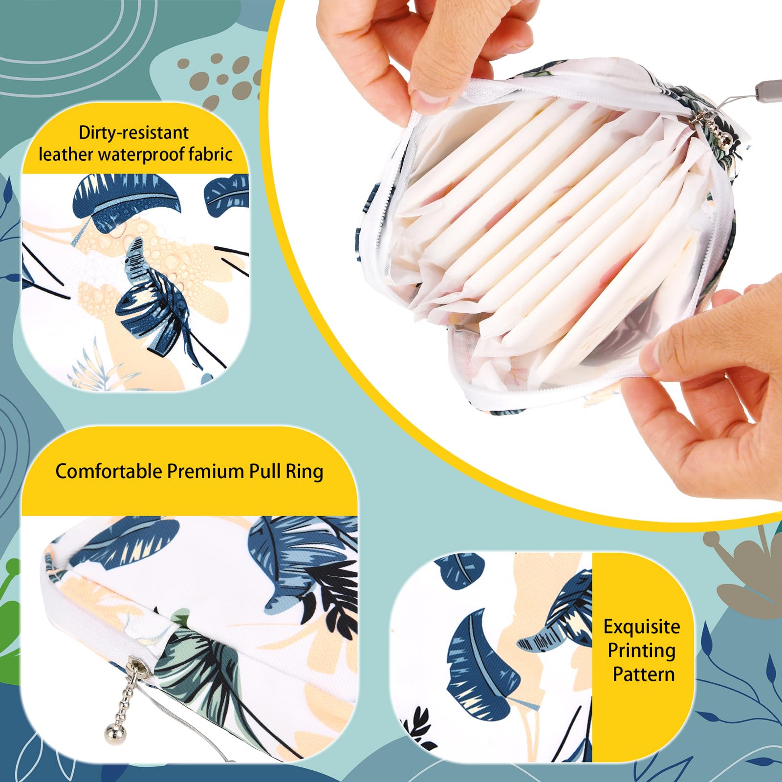 4Pcs Sanitary Napkin Storage Bag, Small Menstrual Period Bag Period Pouch Waterproof Abeillo buy supplements canada