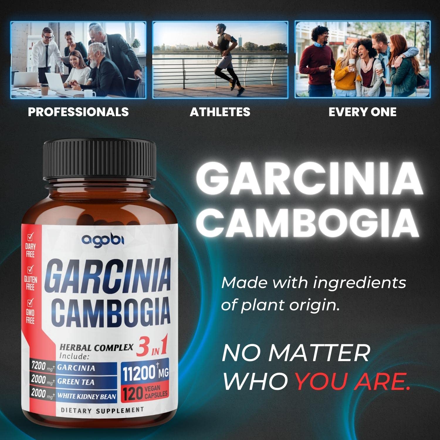 agobi 3in1 Garcinia Cambogia Extract Capsules - 11200mg Herbal Supplement for Body Health agobi buy supplements canada