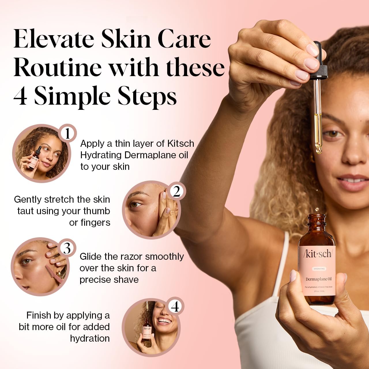 Kitsch Dermaplane Face Oil with Jojoba & Argan Oil – Hydrating Facial Formula for Dermaplaning Tool, Gua Sha & Razor Use Kitsch buy supplements canada