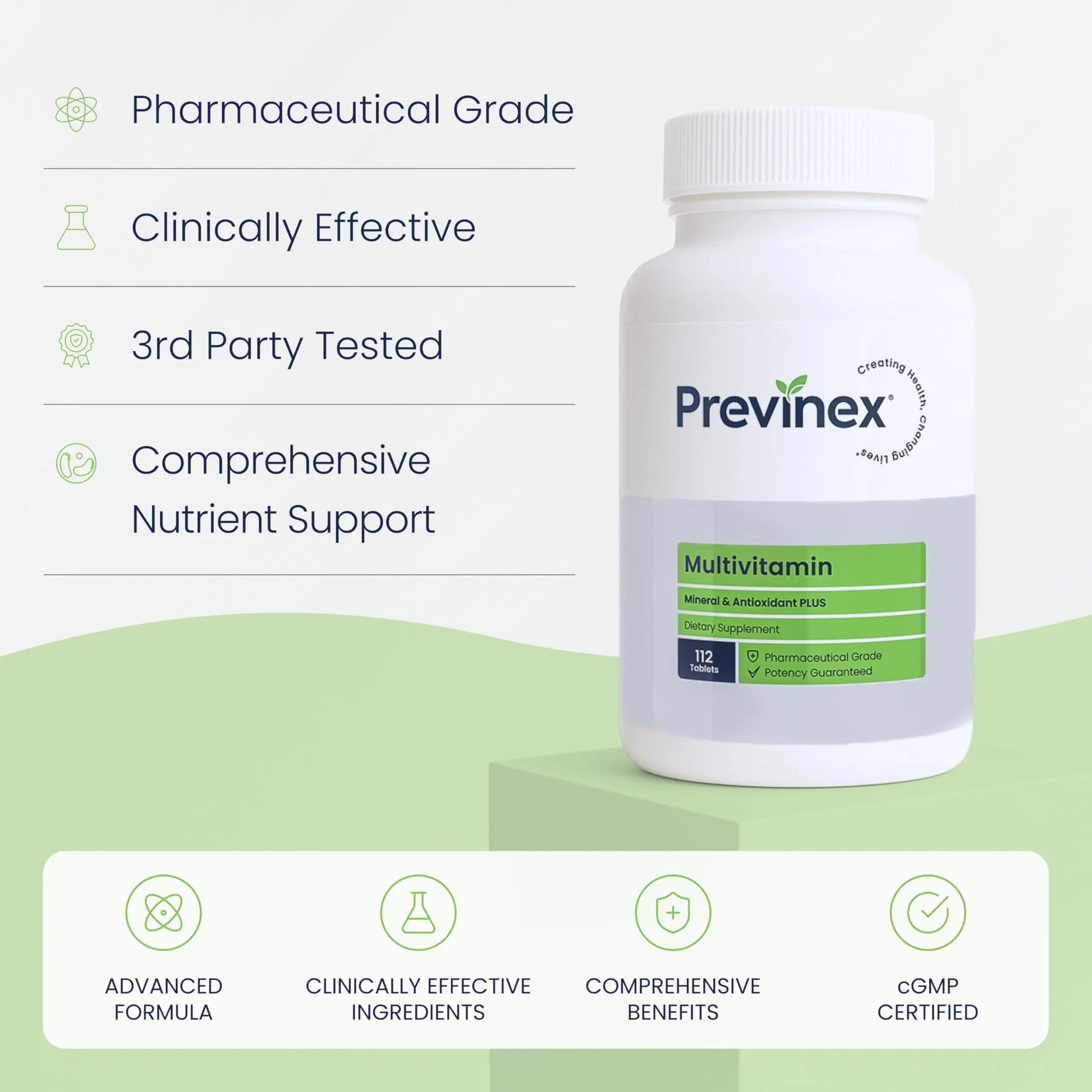 Previnex Multivitamin, Mineral & Antioxidant Plus - Multivitamin for Men & Women with Vital Nutrients, Vitamin C & Vitamin D & Vitamin E, 112 Tablets Previnex buy supplements canada