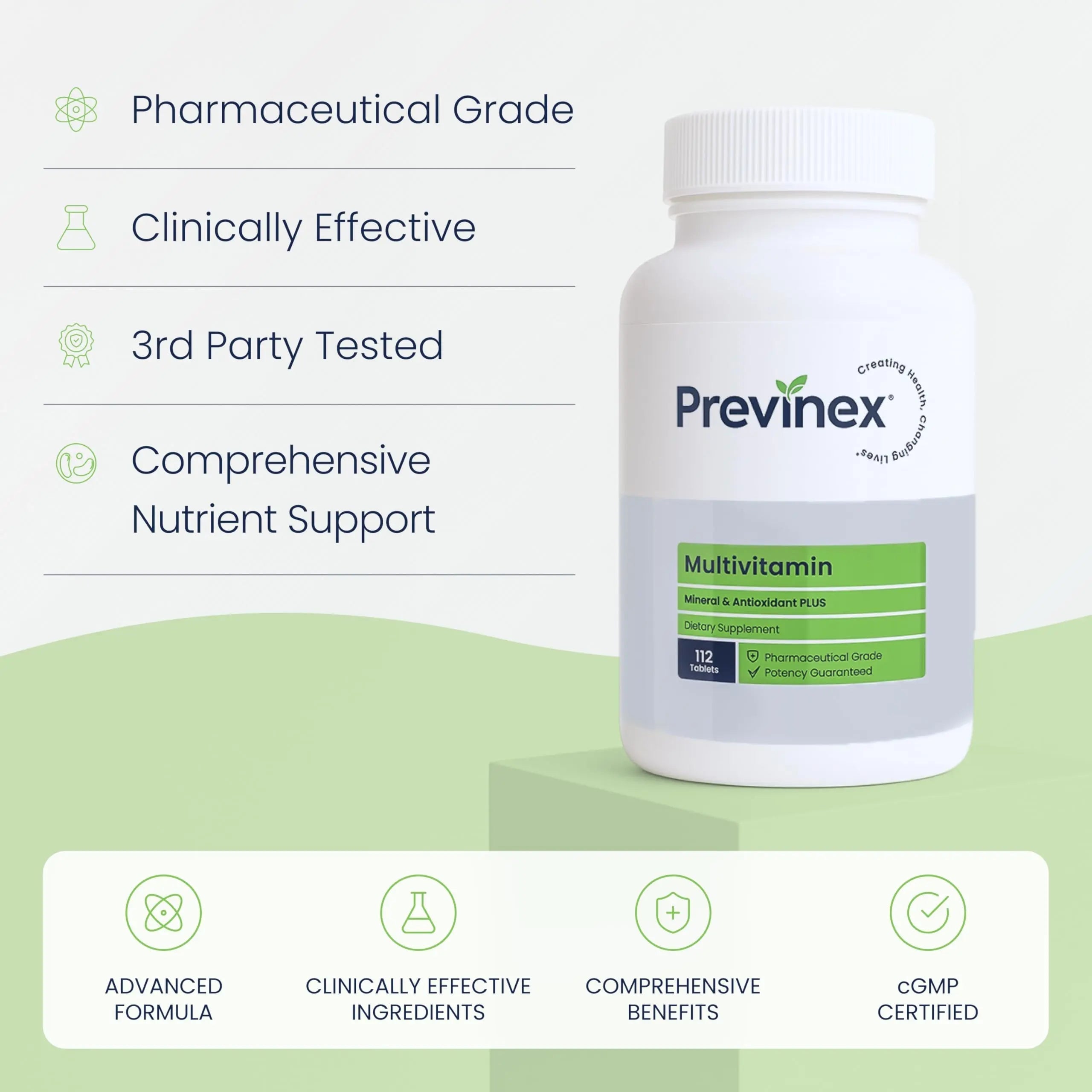 Previnex Multivitamin, Mineral & Antioxidant Plus - Multivitamin for Men & Women with Vital Nutrients, Vitamin C & Vitamin D & Vitamin E, 112 Tablets Previnex buy supplements canada