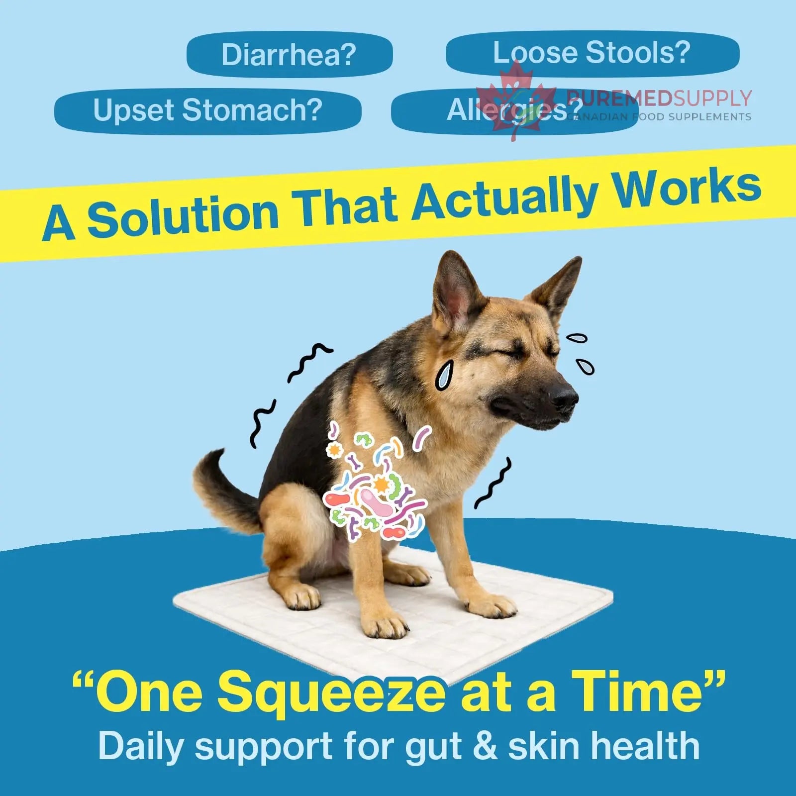 Doctor By Squeeze Probiotics for Dogs Gut Health Immunity Skin&Allergy Care Diarrhea Relief Digestive Stomach Support with L. crispatus KT-11 Lickable Paste Formula Individually Packaged, Chicken Doctor By buy supplements canada