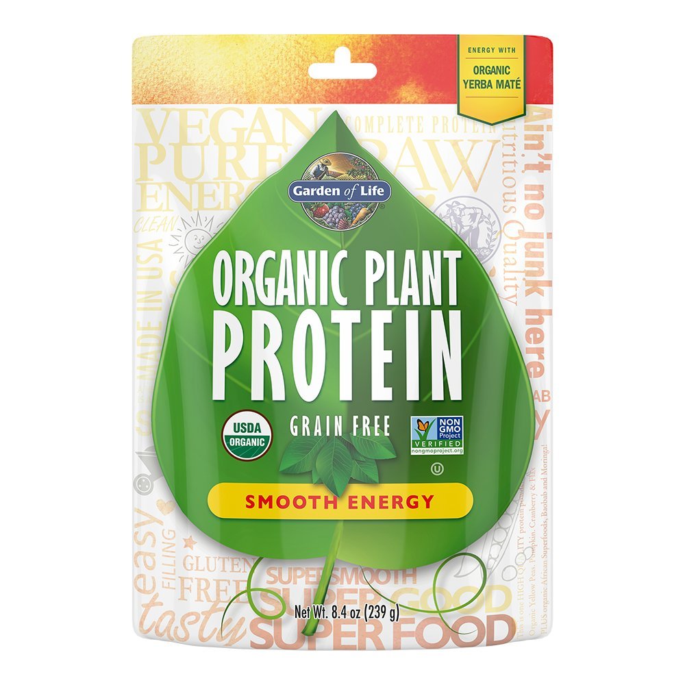 Garden of Life Organic Plant Protein Smooth Energy Powder, 10 Servings - Vegan, Grain Garden of Life buy supplements canada