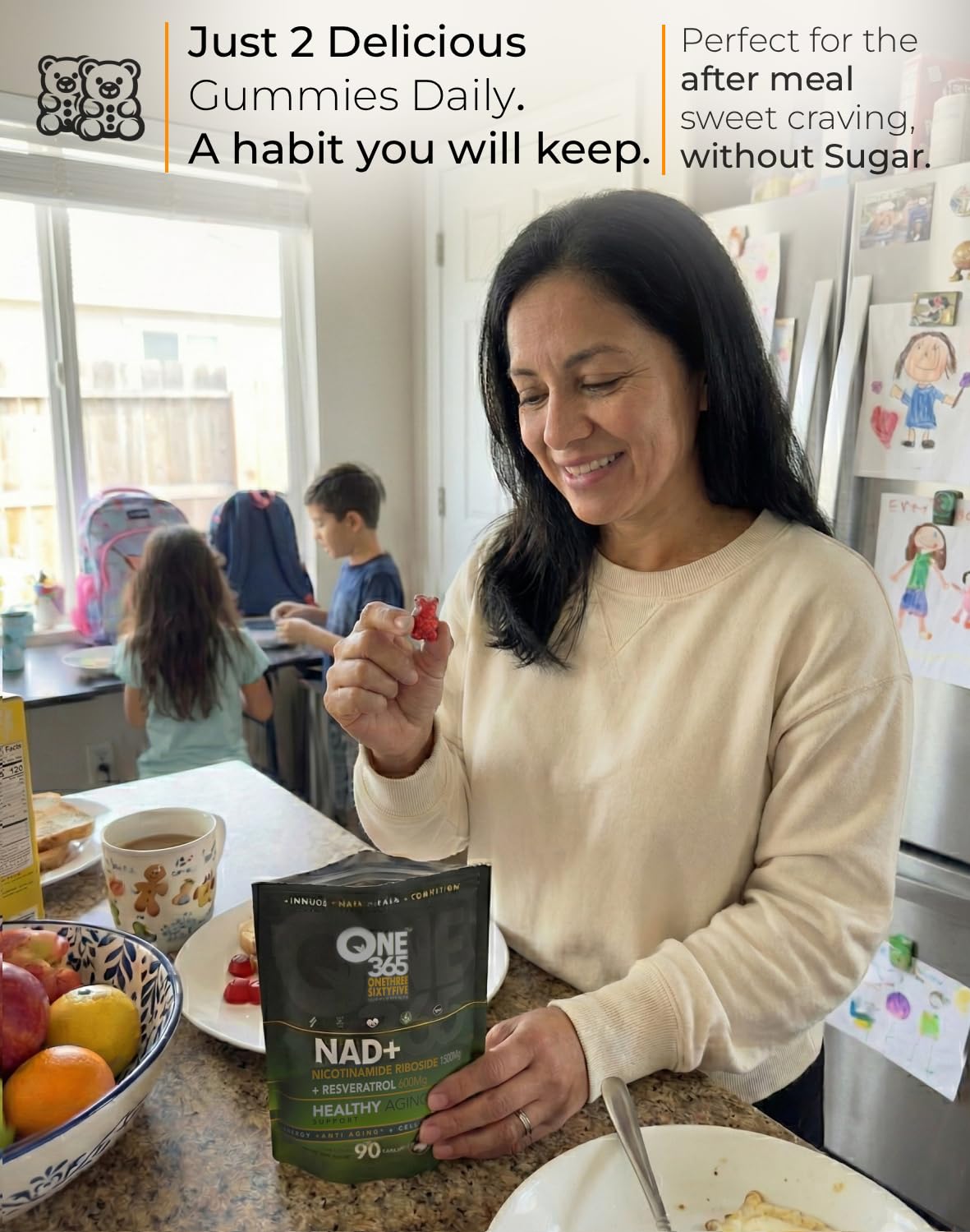 ONE 365 NAD+ Supplement Gummies Nicotinamide Riboside Resveratrol Cellular Energy Healthy Aging Support Antioxidant NAD Plus Booster for Women and Men Vegan Non GMO 1500mg Gummy Vitamins ONE 365 buy supplements canada