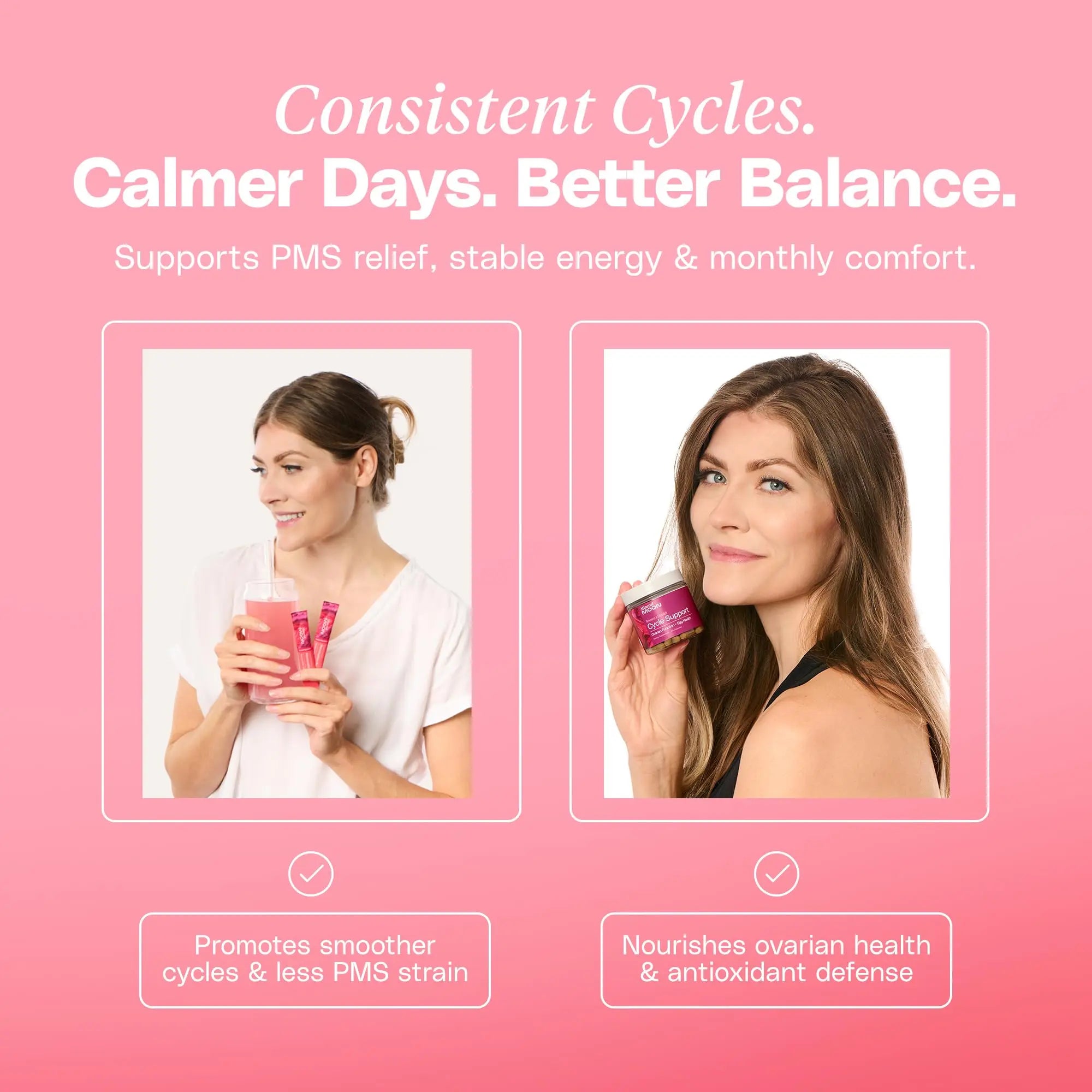 Mineral Moon Hormonal Support Bundle - Menstrual Supplement + Cycle Support - Aid Ovulation, Hormonal Balance & PMS Support - Reduce Period Cramps & Fatigue - Antioxidant Ovarian Support Vitamins Mineral Moon buy supplements canada