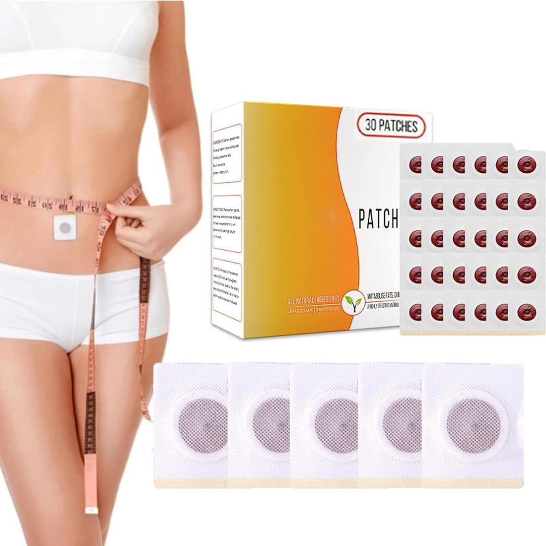 30Pcs Belly Patch, Waterproof Stickers for Women Girls, Natural Belly Sticker for Women and Men Rosarden buy supplements canada