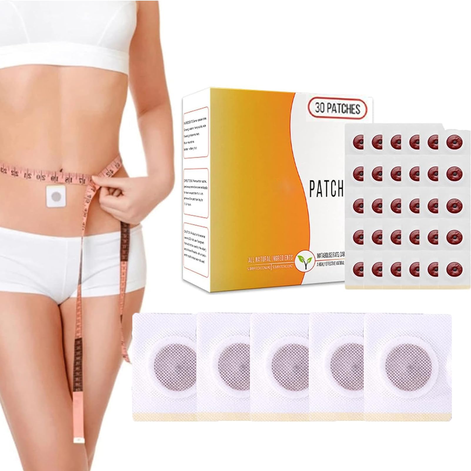 30Pcs Belly Patch, Waterproof Stickers for Women Girls, Natural Belly Sticker for Women and Men Rosarden buy supplements canada