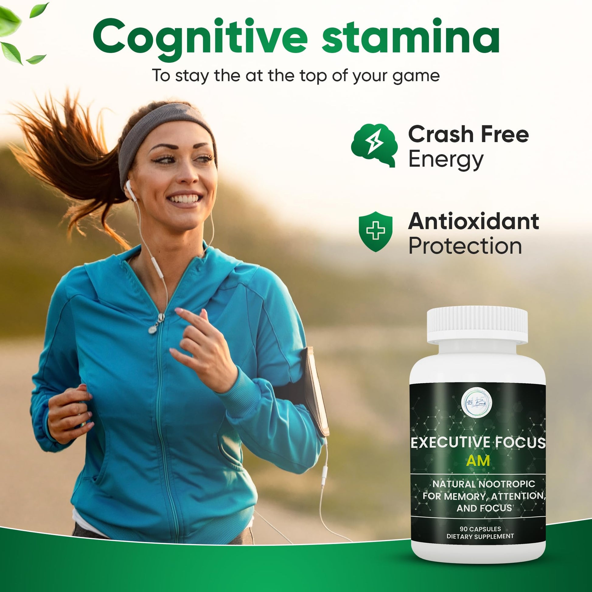 12-in-1 Natural Nootropic Brain Supplement for Memory and Focus, Nootropic for Men & Women, Brain Support Pill for Adults, Brain Vitamins - Focus 30 Day Supply Executive Focus buy supplements canada