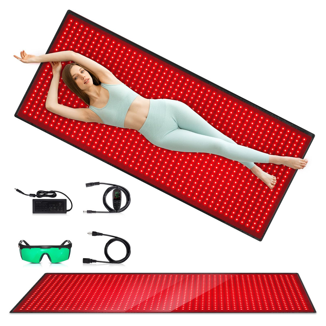 Red Light Therapy Mat for Body, 71"x 31" Red Light Therapy Blanket Red Near Infrared 660nm 850nm GMOWNW buy supplements canada
