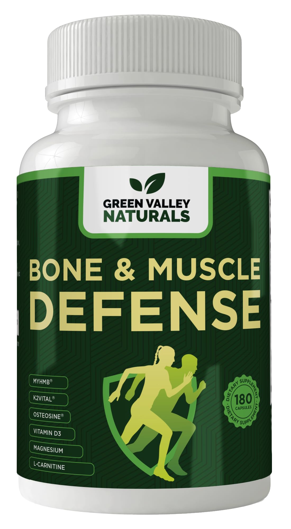 Green Valley Naturals Bone & Muscle Defense Supplement – Bone Health, Muscle Support & Joint Mobility Formula with MyHMB, Magnesium, Vitamin D3 & L-Carnitine for Daily Wellness, 60 Capsules GREEN VALLEY NATURALS buy supplements canada