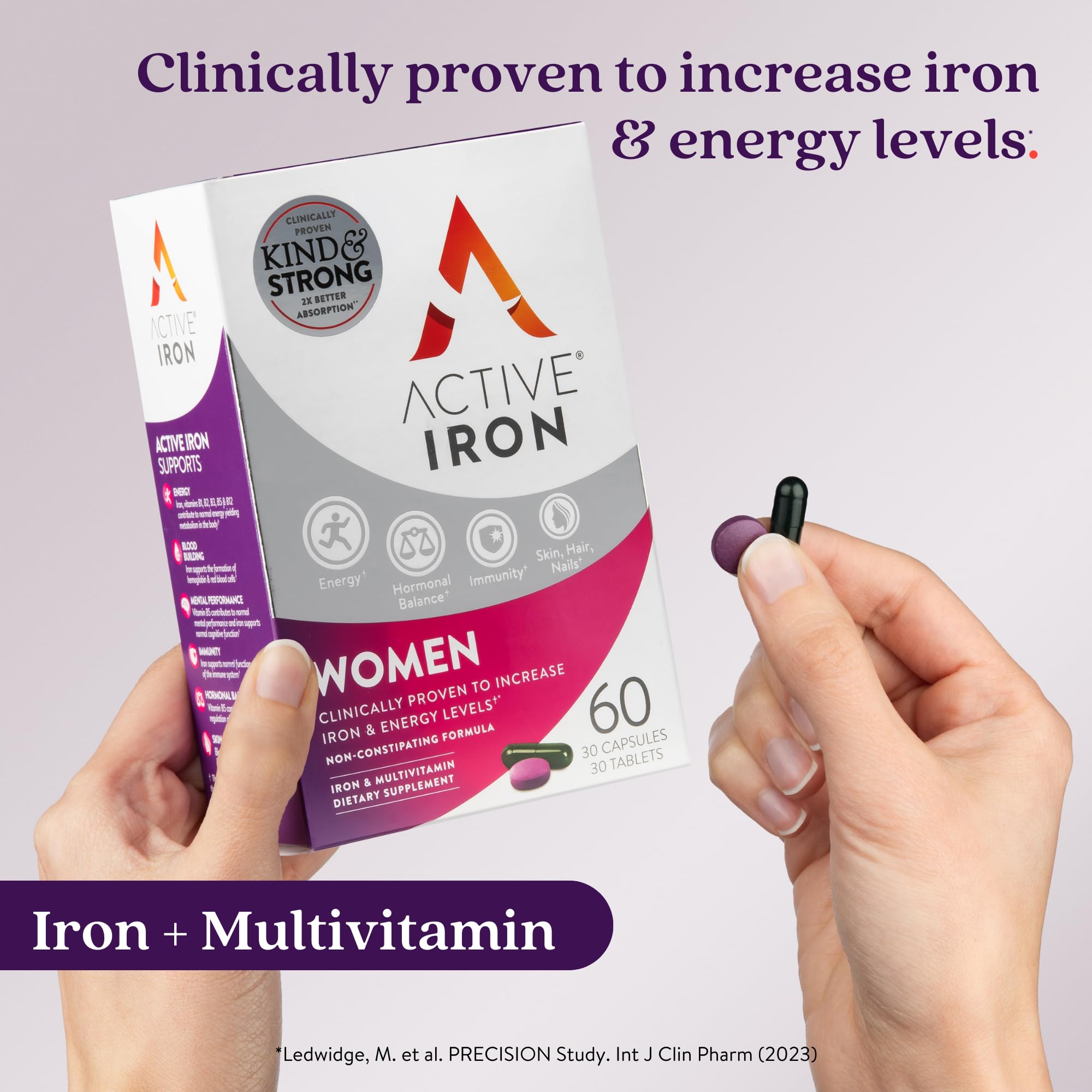 Active Iron Supplement 25mg + Multivitamin for Women – Clinically Proven to Increase Energy & Reduce Tiredness – Gentle ACTIVEIRON buy supplements canada