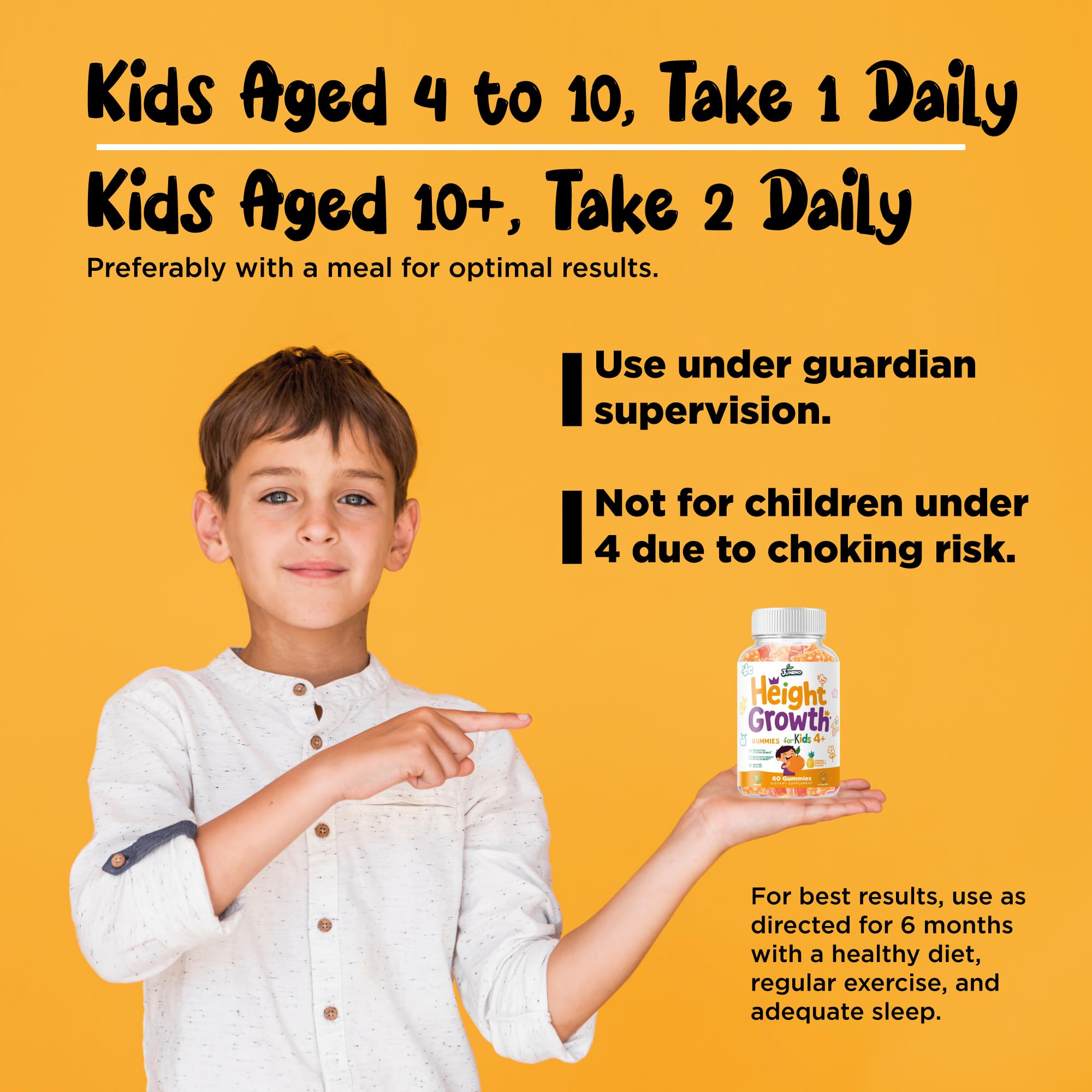 Juneno Height Growth Vitamins Supplement Gummies - Grow Taller for Teens Kids Boys Girls - Natural Height Increaser Maximizer Multivitamin Juneno buy supplements canada