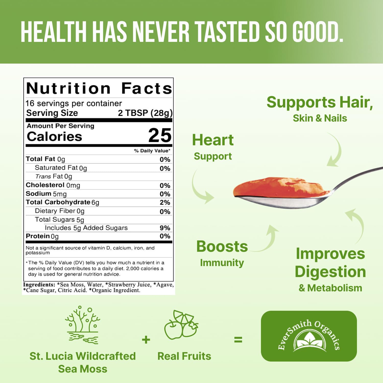 EverSmith Organics - Wildcrafted Irish Sea Moss Gel | Made in USA | Rich in Vitamins EverSmith Organics buy supplements canada