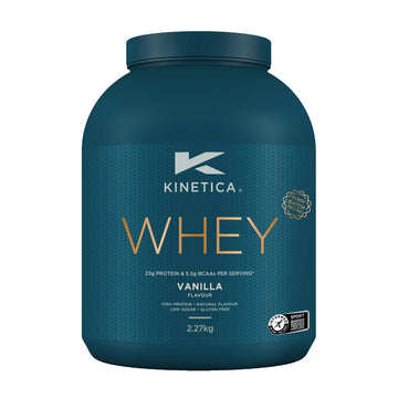 Kinetica Vanilla Whey Protein Powder | 2.27kg | 23g Protein per Serving | 76 Servings Kinetica buy supplements canada