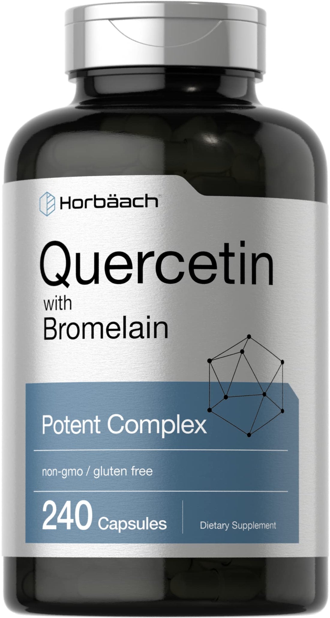 Quercetin with Bromelain Supplement | 240 Capsules | Non-GMO and Gluten Free Horbäach buy supplements canada
