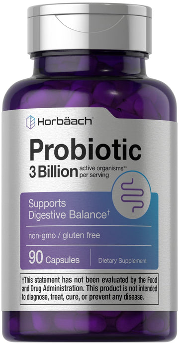 Probiotic for Women & Men's Digestive Health | 3 Billion CFU | 90 Capsules | Non-GMO Horbäach buy supplements canada