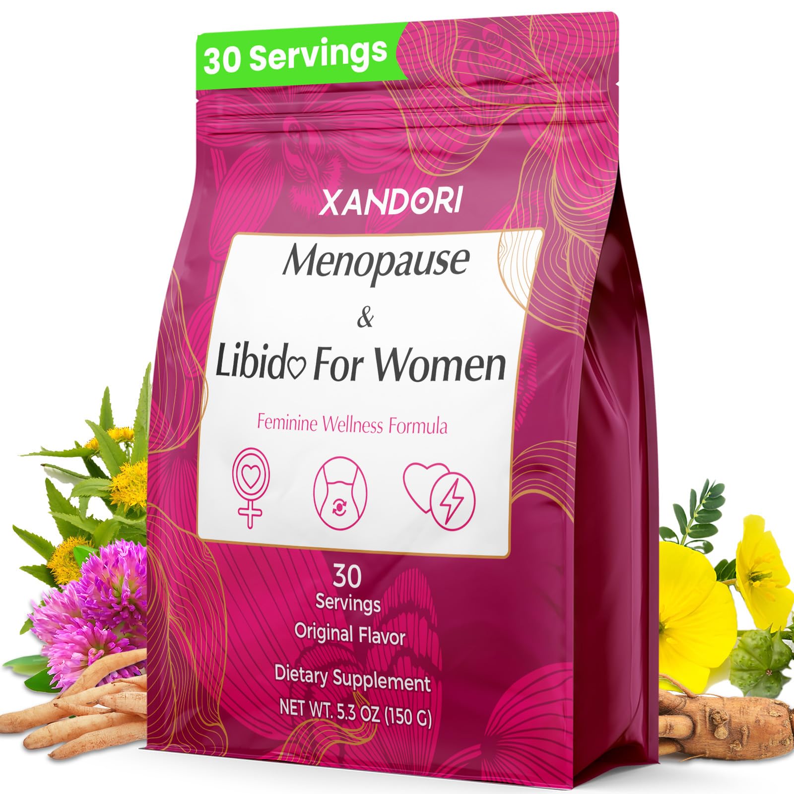 Menopause Supplements for Women, 10-in-1 Hormone Balance for Women, with Red Clover, Korean Ginseng, Shatavari - Menopause & Libisoothe Powder for Desire, Hot Flashes, Night Sweats & Mood - 5.3 Oz Xandori buy supplements canada
