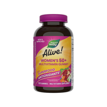 Nature's Way Alive! Women's 50+ Daily Gummy Multivitamins, Women's Supplements, Supports Healthy Heart, Brain & Bones Nature's Way buy supplements canada
