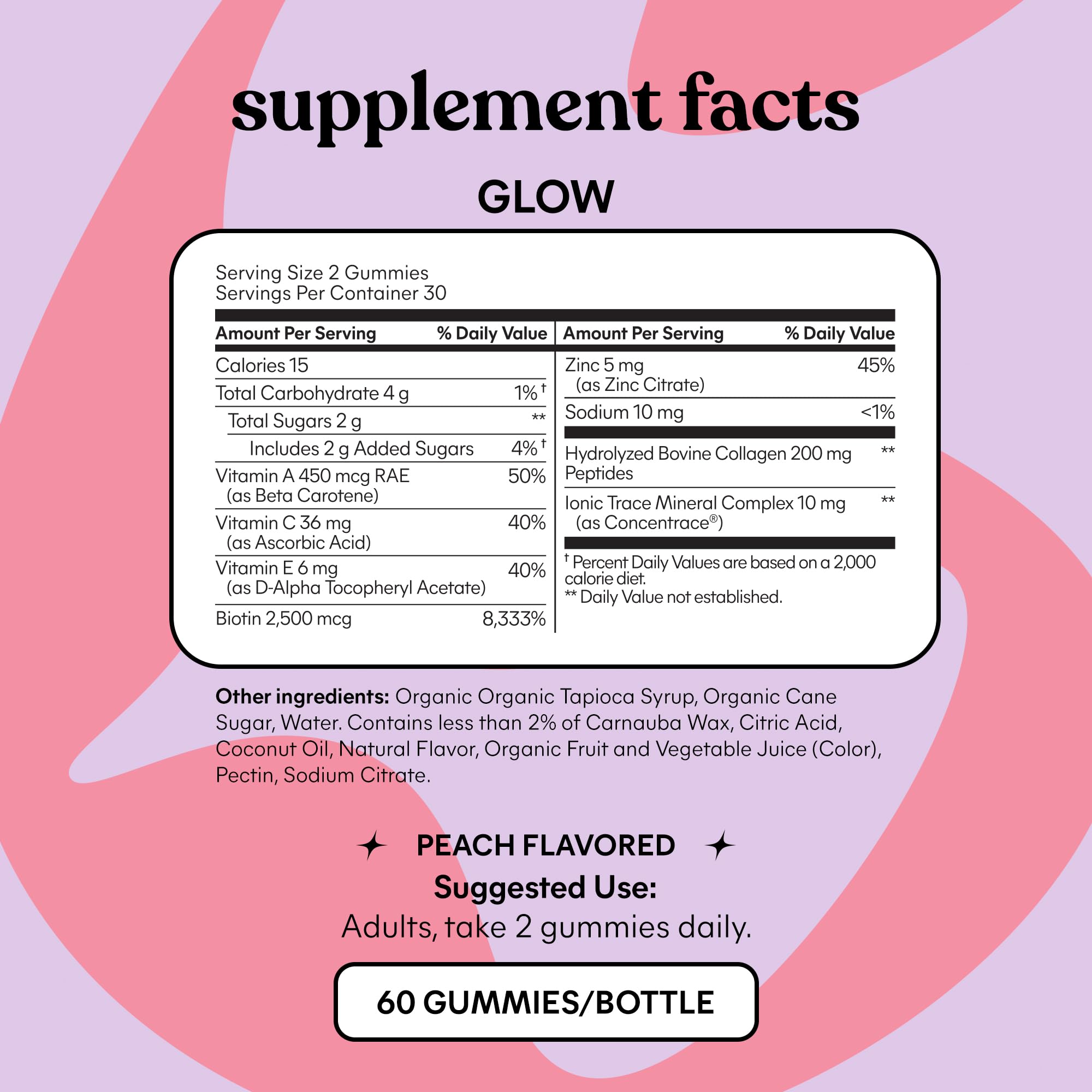 Lemme Glow Collagen Gummies for Thick Hair, Strong Nails & Healthy Skin with Multi-Collagen Peptides, Biotin, Trace Minerals, Zinc, Vitamins A, C & E Lemme buy supplements canada