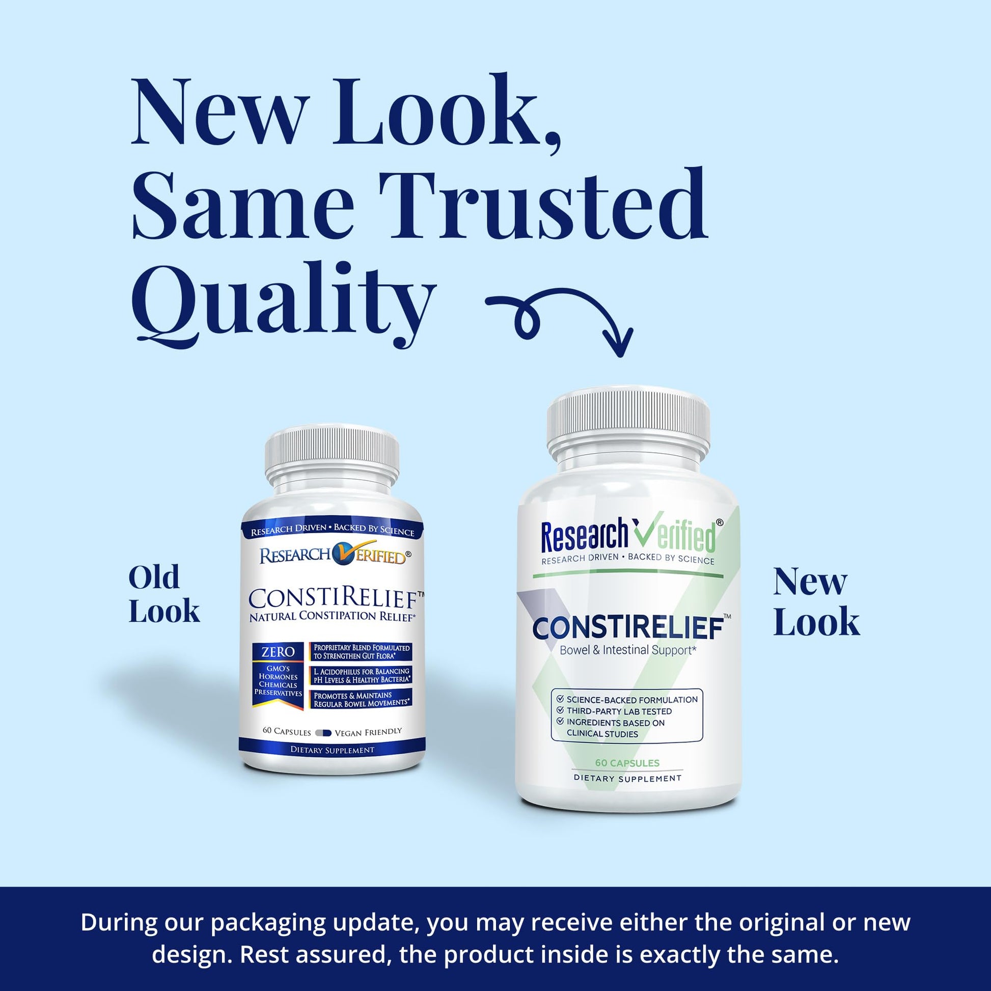 Research Verified ConstiRelief - The best Supplement for Constipation Relief on the market - with L. Acidophilus for long term health and prevention. 100% back guarantee! (Pack of 3) Research Verified buy supplements canada