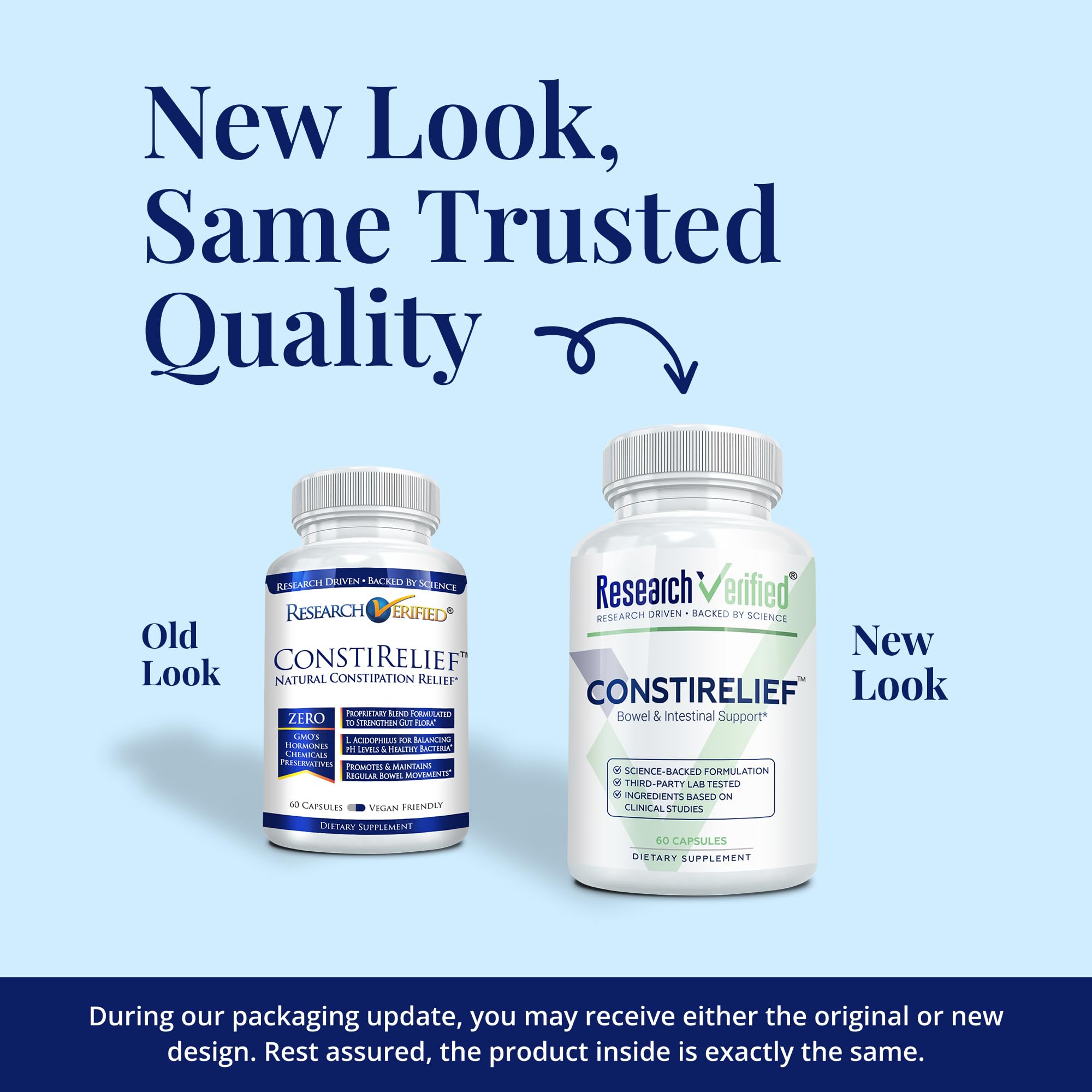 Research Verified ConstiRelief - The best Supplement for Constipation Relief on the market - with L. Acidophilus for long term health and prevention. 100% back guarantee! (Pack of 3) Research Verified buy supplements canada