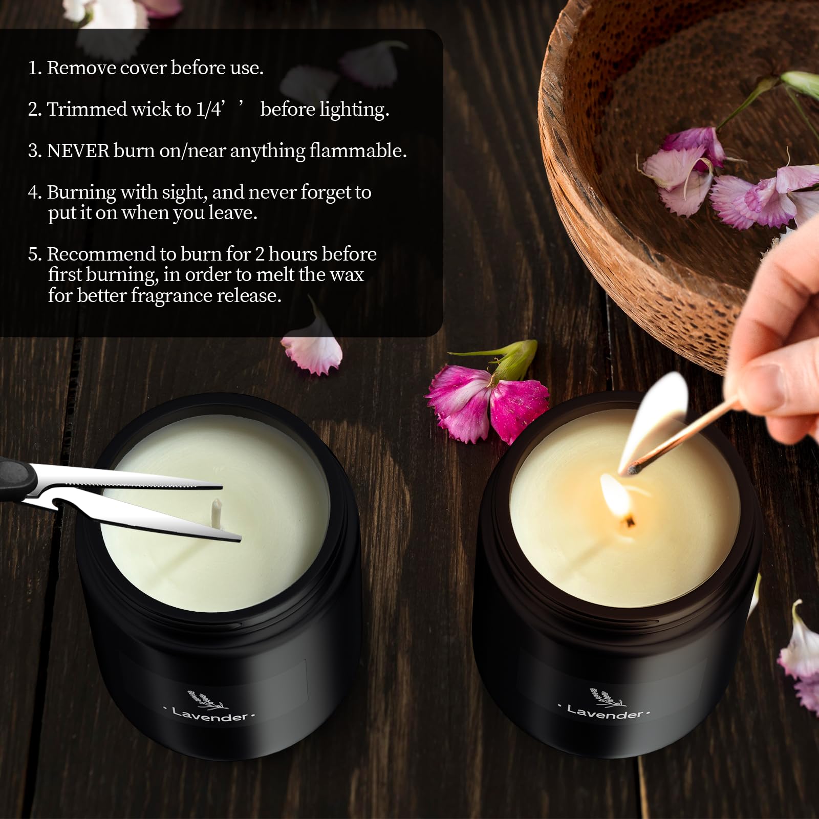 2 Pack Scented Candles for Home Scented, Strong Fragranced Aromatherapy Candles - 6 Oz TranquilBliss buy supplements canada