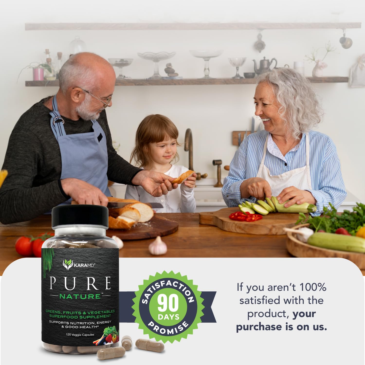 KaraMD Pure Nature | Greens, Fruit and Veggies Supplement | Vitamins, Fiber & Antioxidants | 20 Fruits and Vegetables Supplements for Energy & Digestion | Gluten Free & Vegan Friendly (30 Servings) KaraMD buy supplements canada