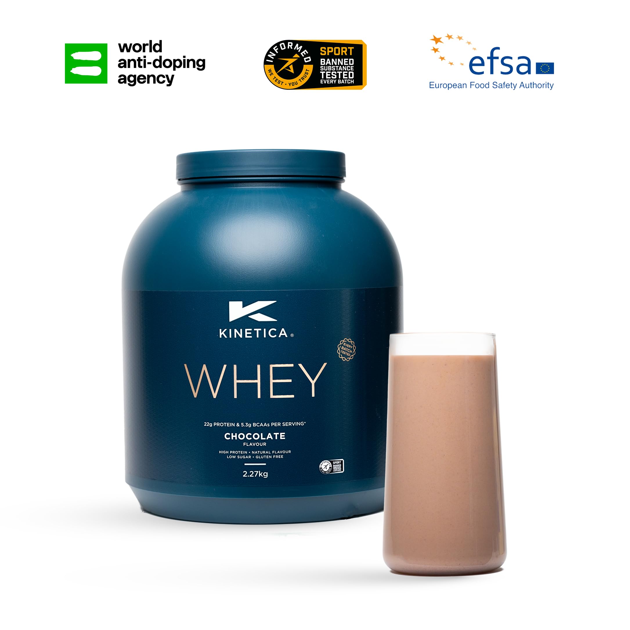 Kinetica Chocolate Whey Protein Powder | 2.27kg | 22g Protein per Serving | 76 Servings Kinetica buy supplements canada
