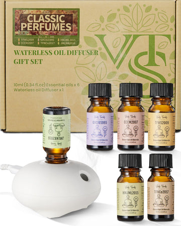 VTS Waterless Diffuser with Classic Perfume Scent Essential Oils Set, Perfume Collection VEDA TINDA SCENT buy supplements canada