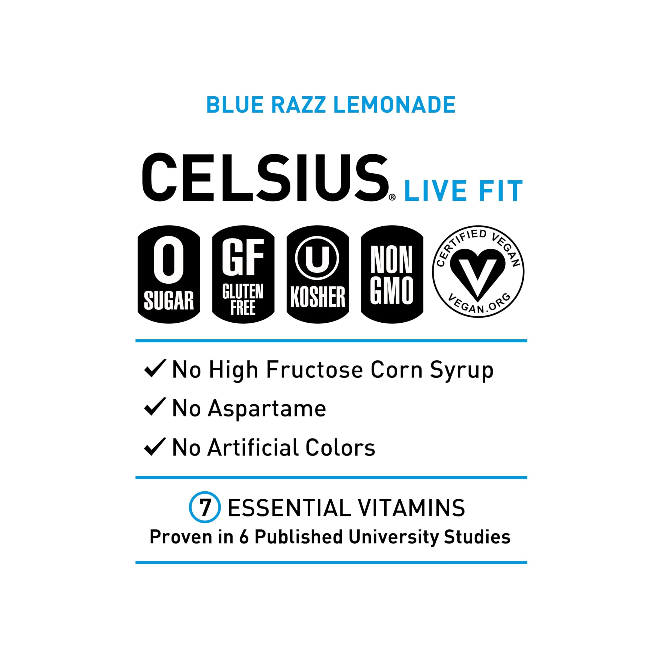 CELSIUS Fizz Free Blue Razz Lemonade, Functional Essential Energy Drink 12 Fl Oz CELSIUS buy supplements canada