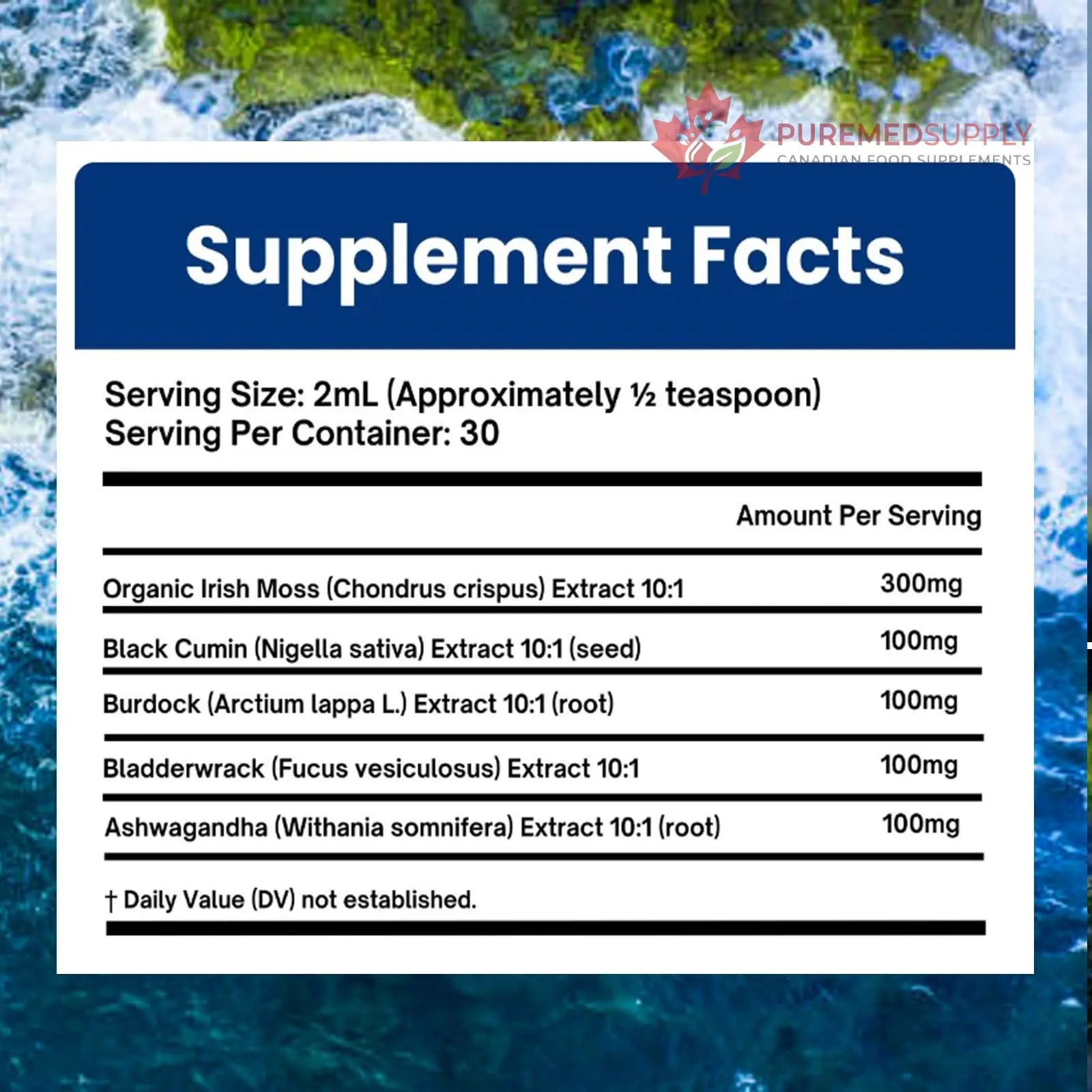 Velestoff Irish Seamoss Thyroid Hormone Regulator, Velestoff Thyroid Support Drops | Sea Moss, Black Seed Oil, Ashwagandha, Burdock Root, Bladderwrack, Hormone Balance & Support - 2 FL.OZ (1 Pcs) Velestoff buy supplements canada
