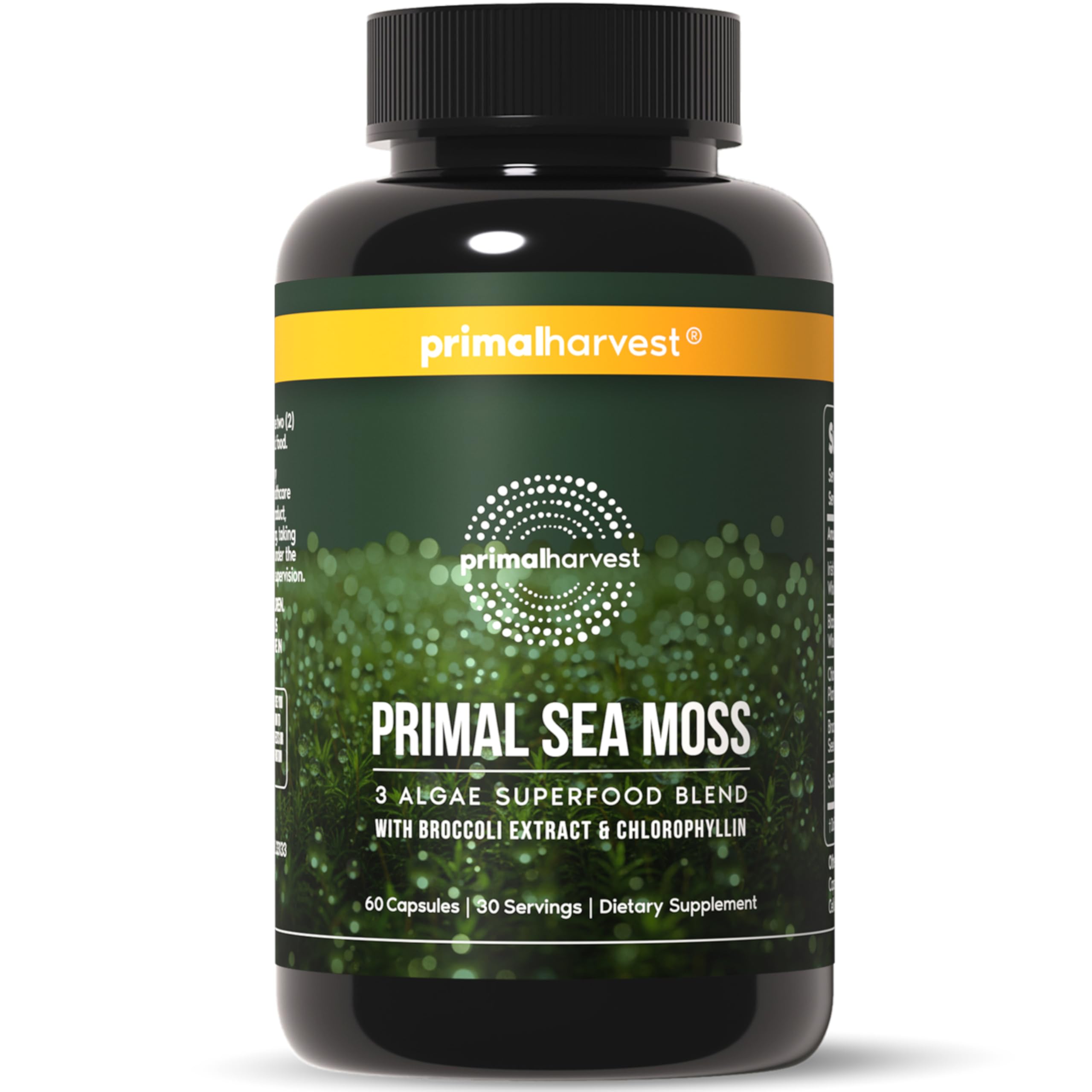 Primal Harvest Sea Moss Capsules with Bladderwack and Irish Sea Moss, Chlorella, Broccoli Seed Extract Plant-Based Supplements for Adults Primal Harvest buy supplements canada