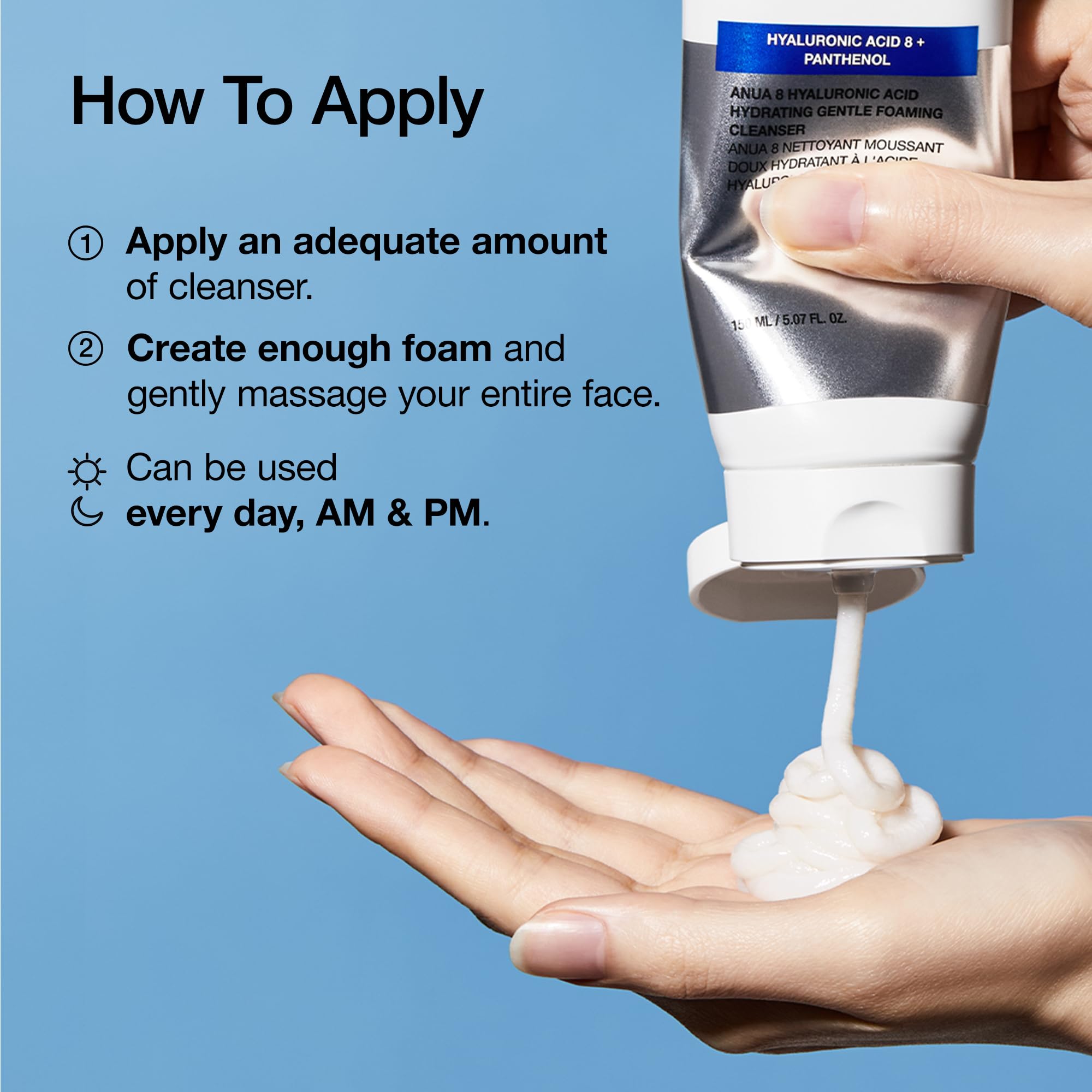 Anua Hydrating Gentle Foaming Cleanser, Hyaluronic Acid, Glycerin, Zinc, Panthenol, Korean Face Wash for Dry Skin ANUA buy supplements canada