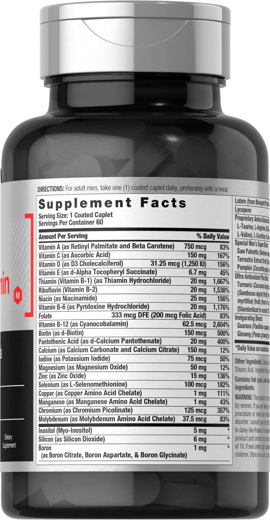 Horbäach Mens Multivitamin | 60 Caplets | Advanced Formula | with Vitamin C, D, Magnesium, Minerals & More | Horbäach buy supplements canada