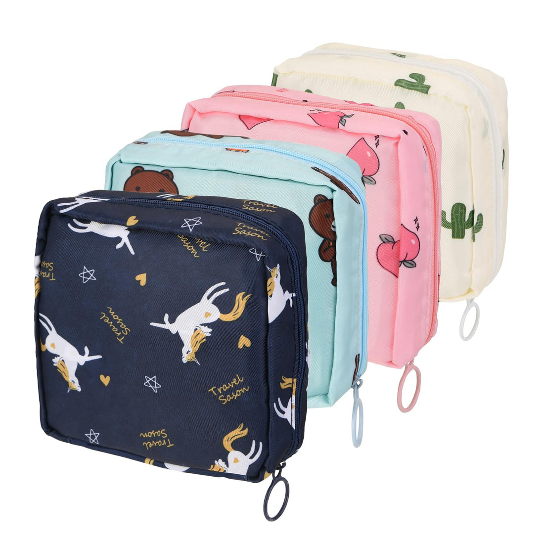 4Pcs Period Bag, Sanitary Pad Storage Bag Samll Period Pouch for Purse Cute Menstrual Period Bag Aster buy supplements canada