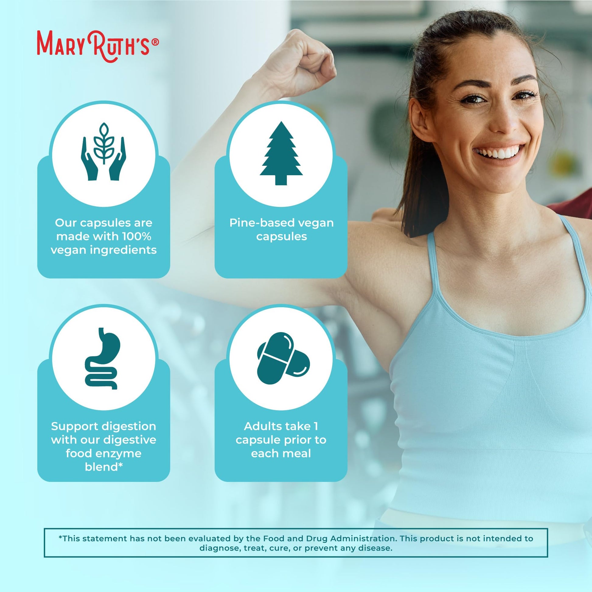 MaryRuth Organics Digestive Enzymes | Up to 2 Month Supply | Vegan Digestive Health Aid and Gut Health Enzyme Complex | Over 12 Enzymes | Vitamins B6 & B12 MARYRUTH'S buy supplements canada