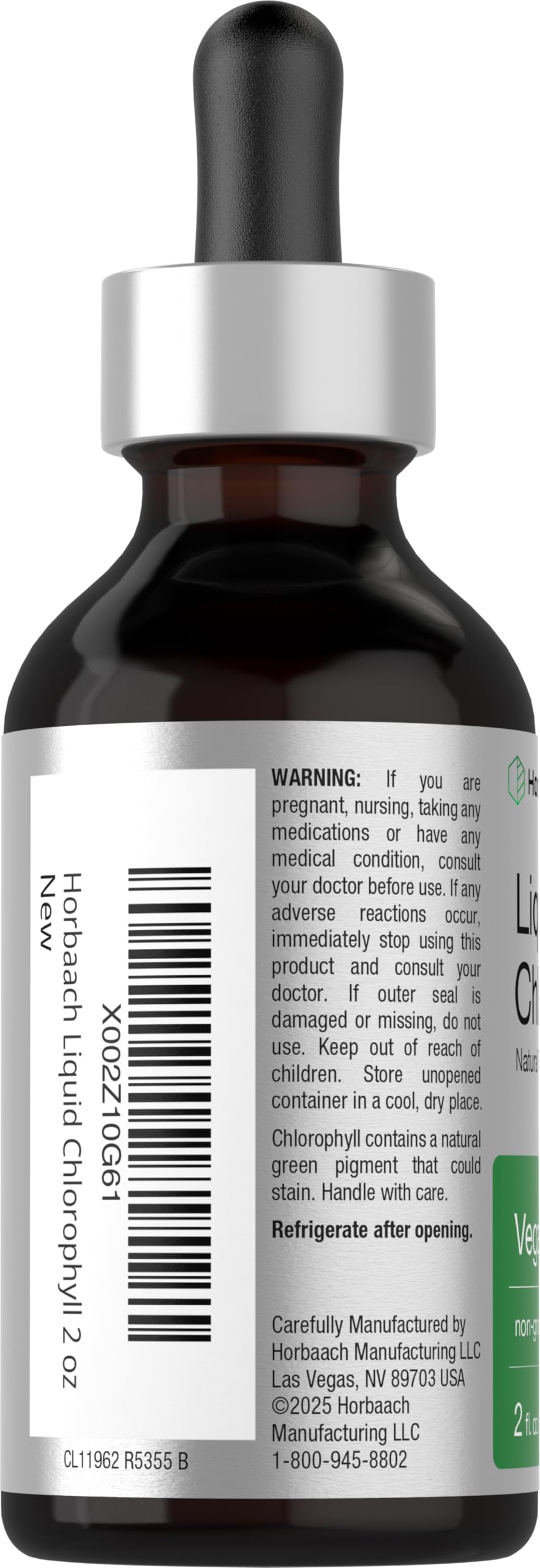 Horbäach Liquid Chlorophyll Drops | 2 oz | Vegan, Non-GMO, and Gluten Free Formula | Natural Peppermint Flavor Horbäach buy supplements canada