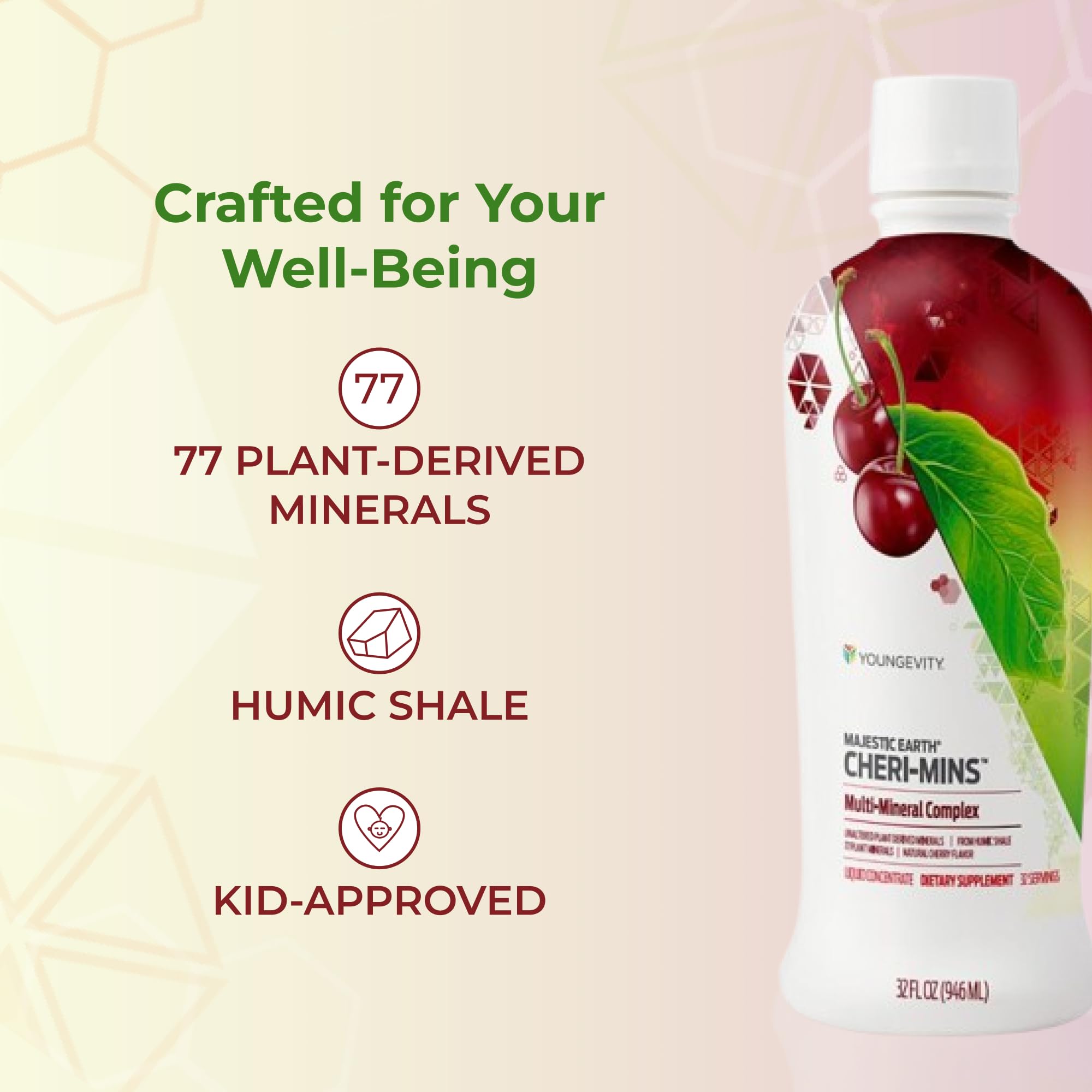 Youngevity Cheri-Mins™ Plant Derived Liquid Minerals - Great Tasting Formula - 77+ Natural Unaltered Trace Minerals - Colloidal Form Humic Shale (32 Fl Oz) Youngevity buy supplements canada