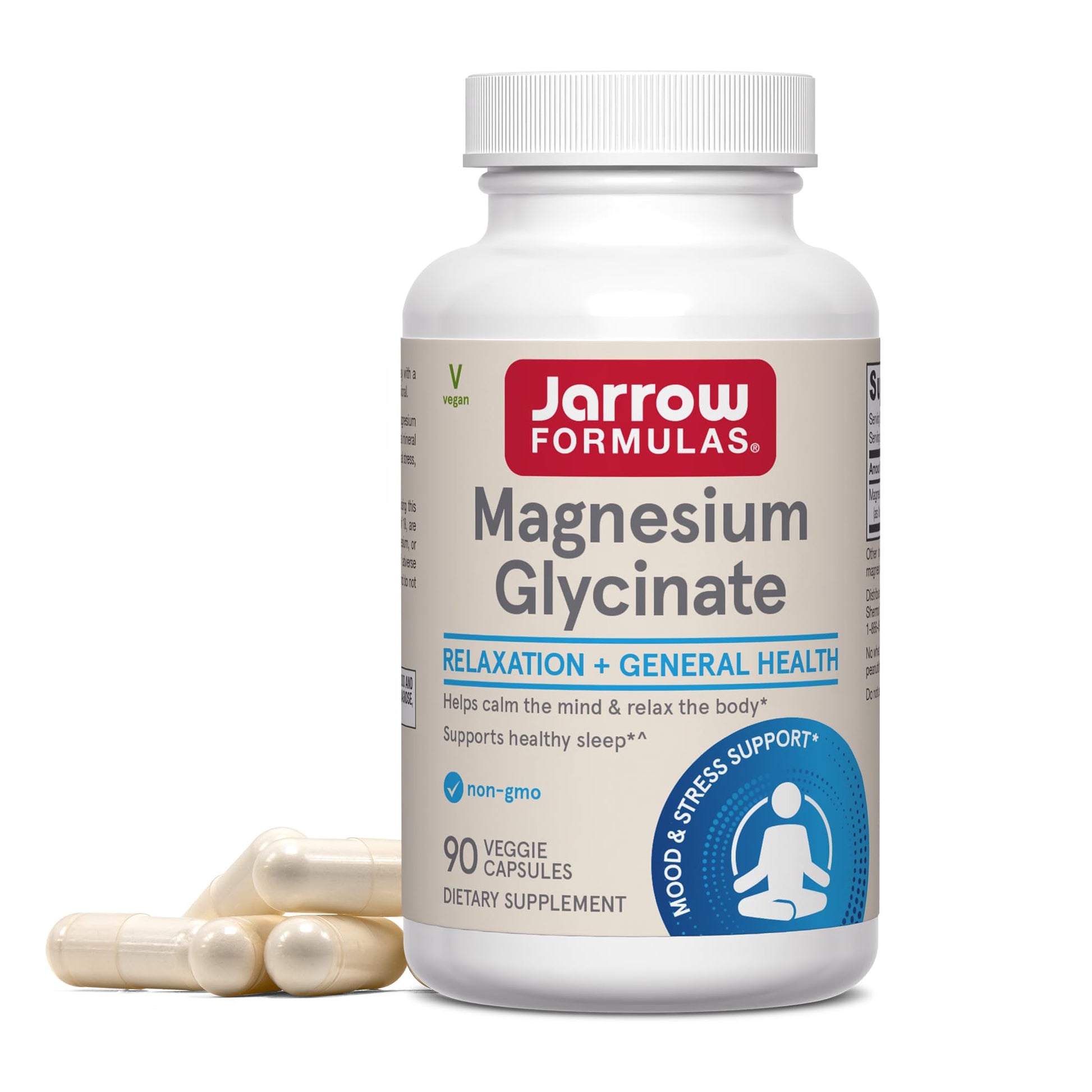 Jarrow Formulas Magnesium Glycinate Veggie Capsules - 360 mg Magnesium per Serving, Supports Relaxation and Healthy Sleep, 90 Count, 30 Day Supply Jarrow Formulas buy supplements canada